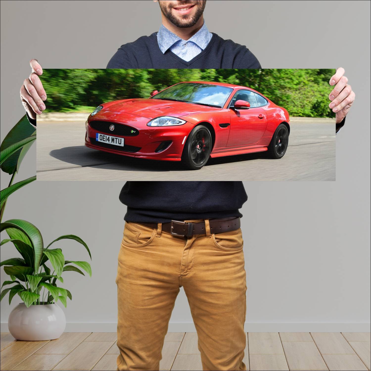 Cuadro grande 30x80cm 2014 jaguar xk dynamic r cou 369 Jaguar