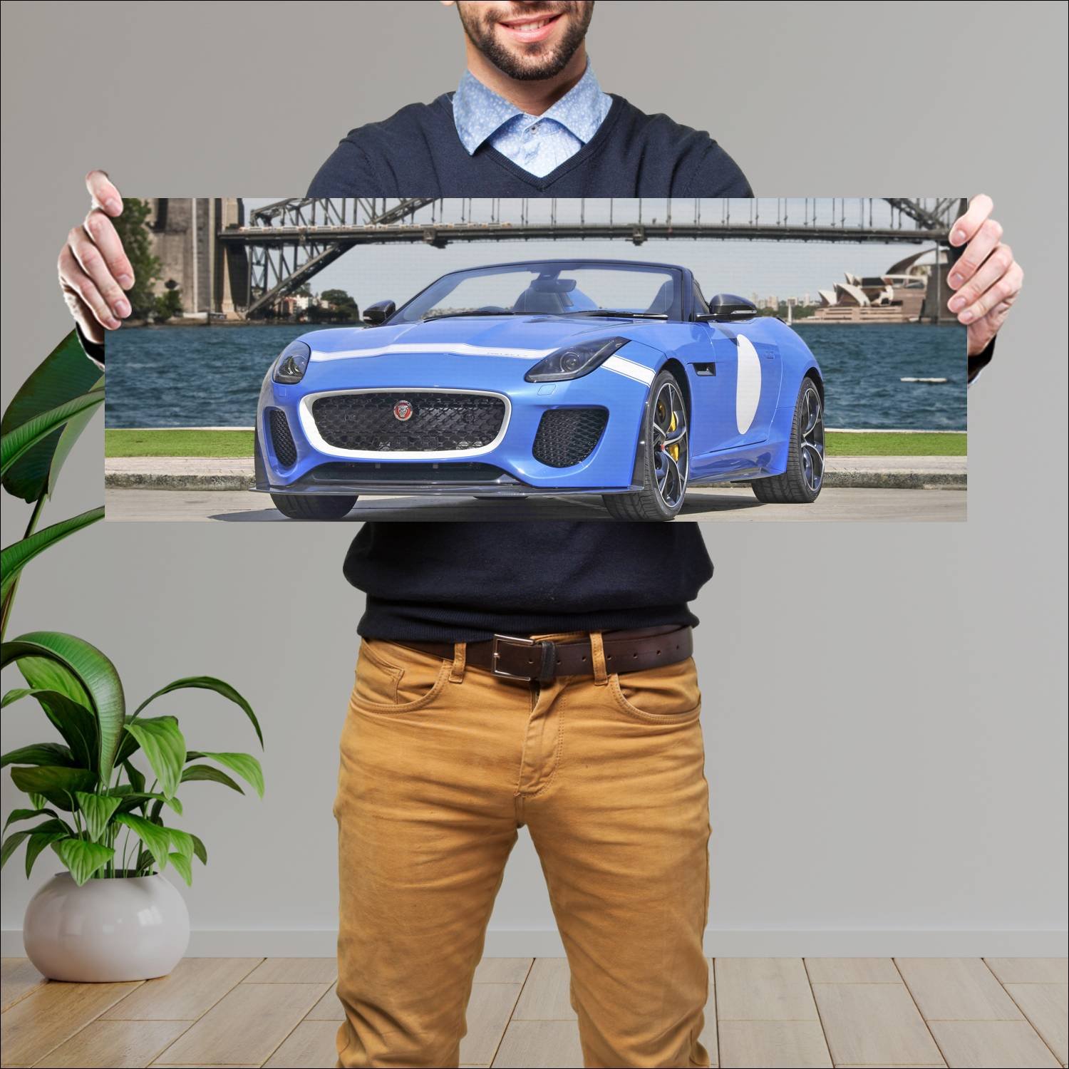Cuadro grande 30x80cm 2015 jaguar f type project 7 372 Jaguar