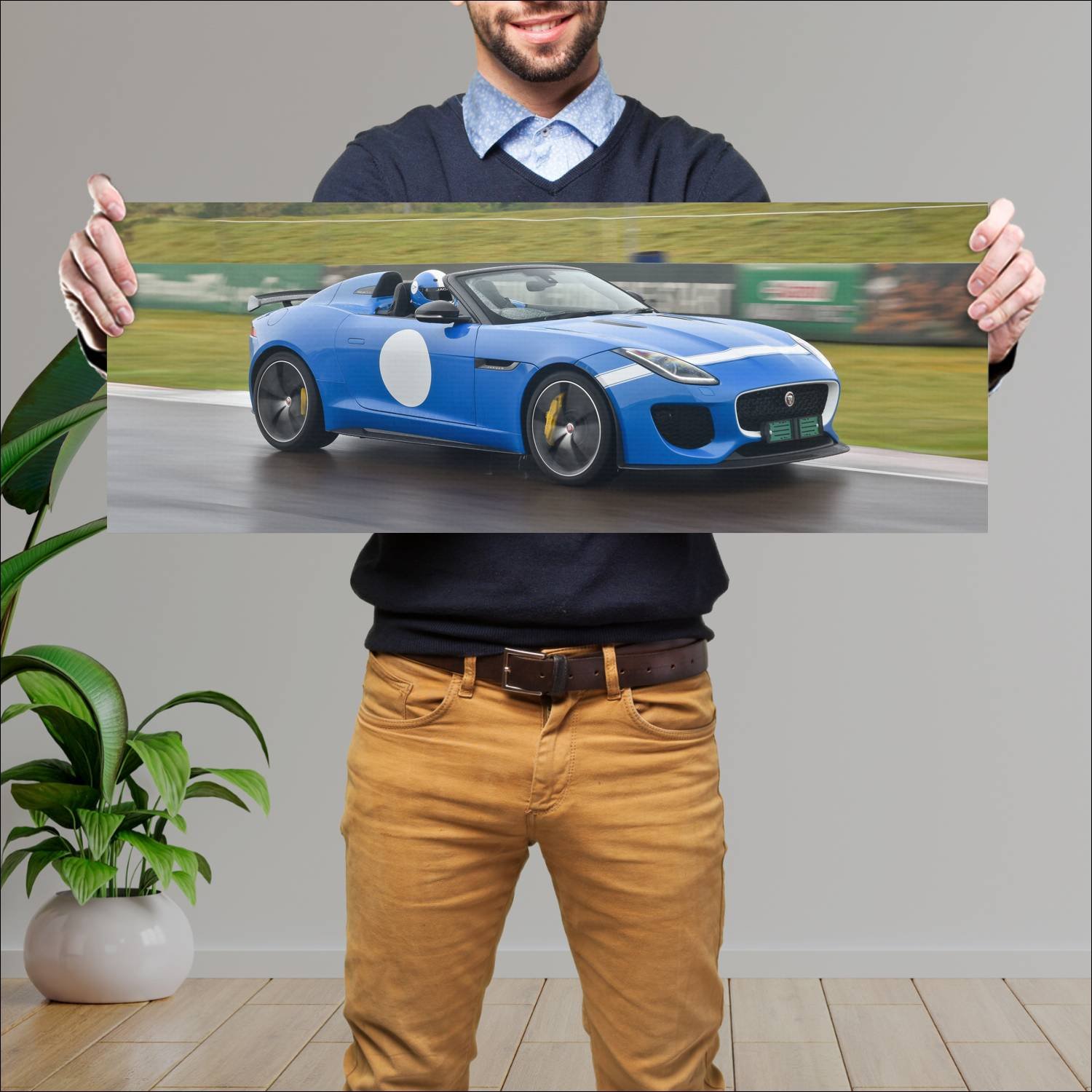 Cuadro grande 30x80cm 2015 jaguar f type project 7 376 Jaguar