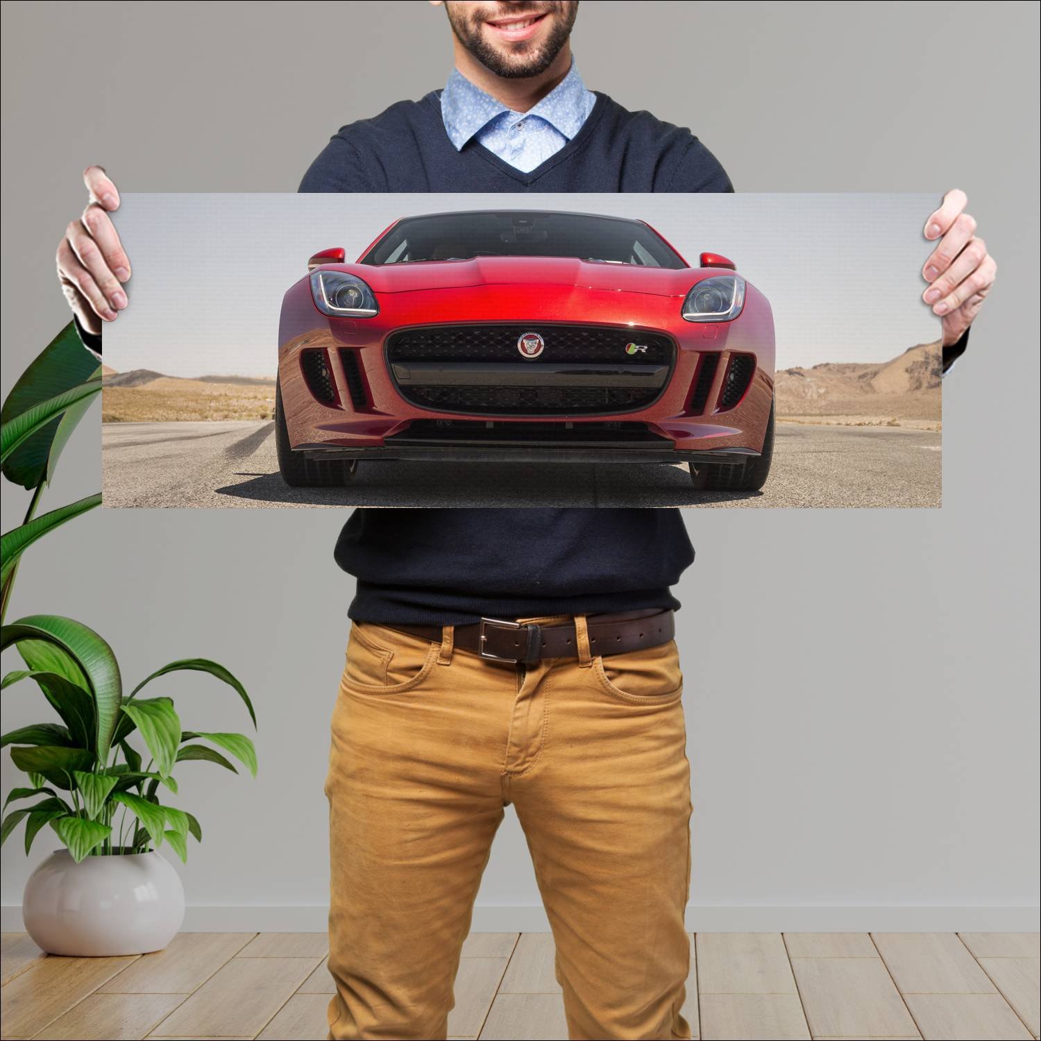 Cuadro grande 30x80cm 2015 jaguar f type r coupe u 380 Jaguar