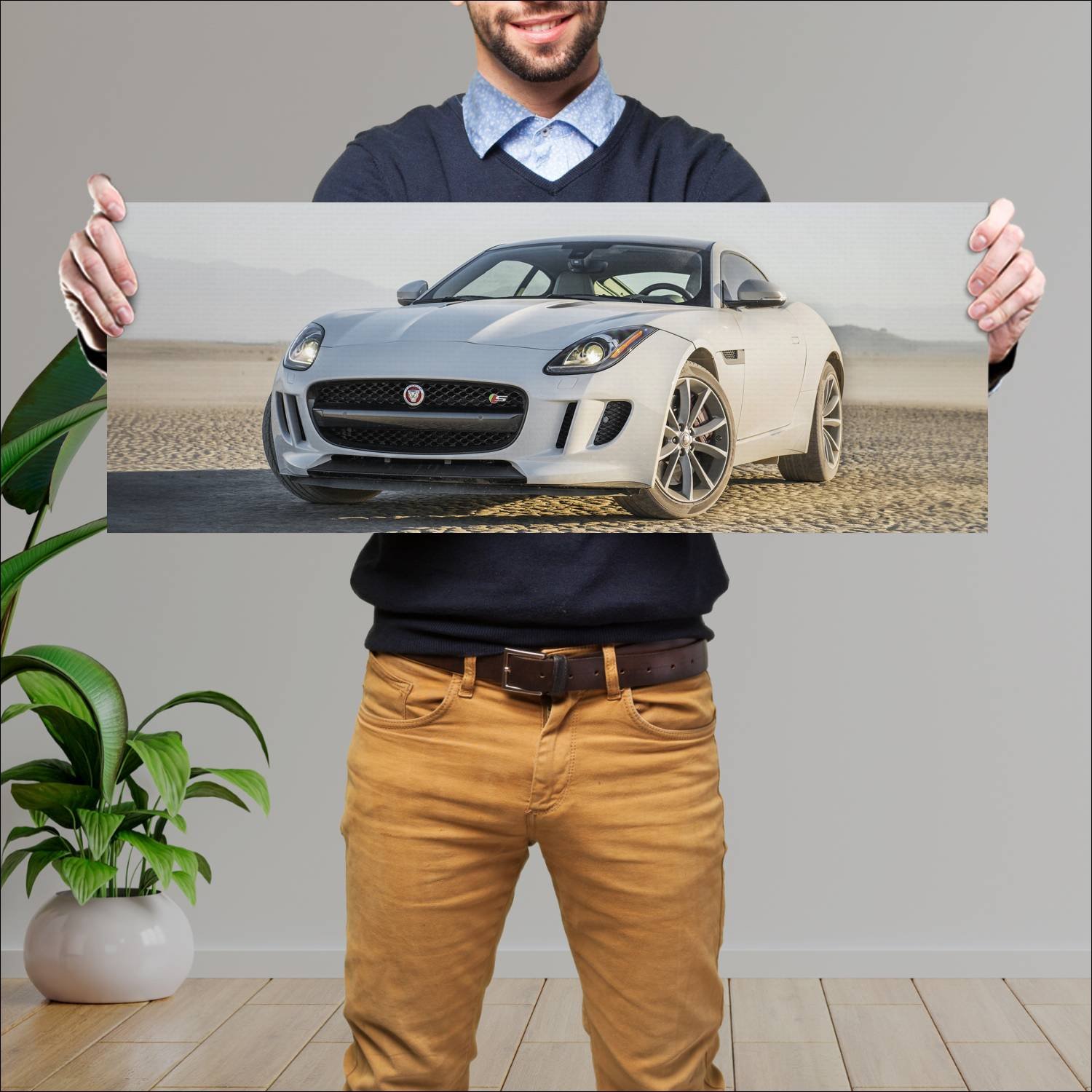 Cuadro grande 30x80cm 2015 jaguar f type s coupe u 383 Jaguar