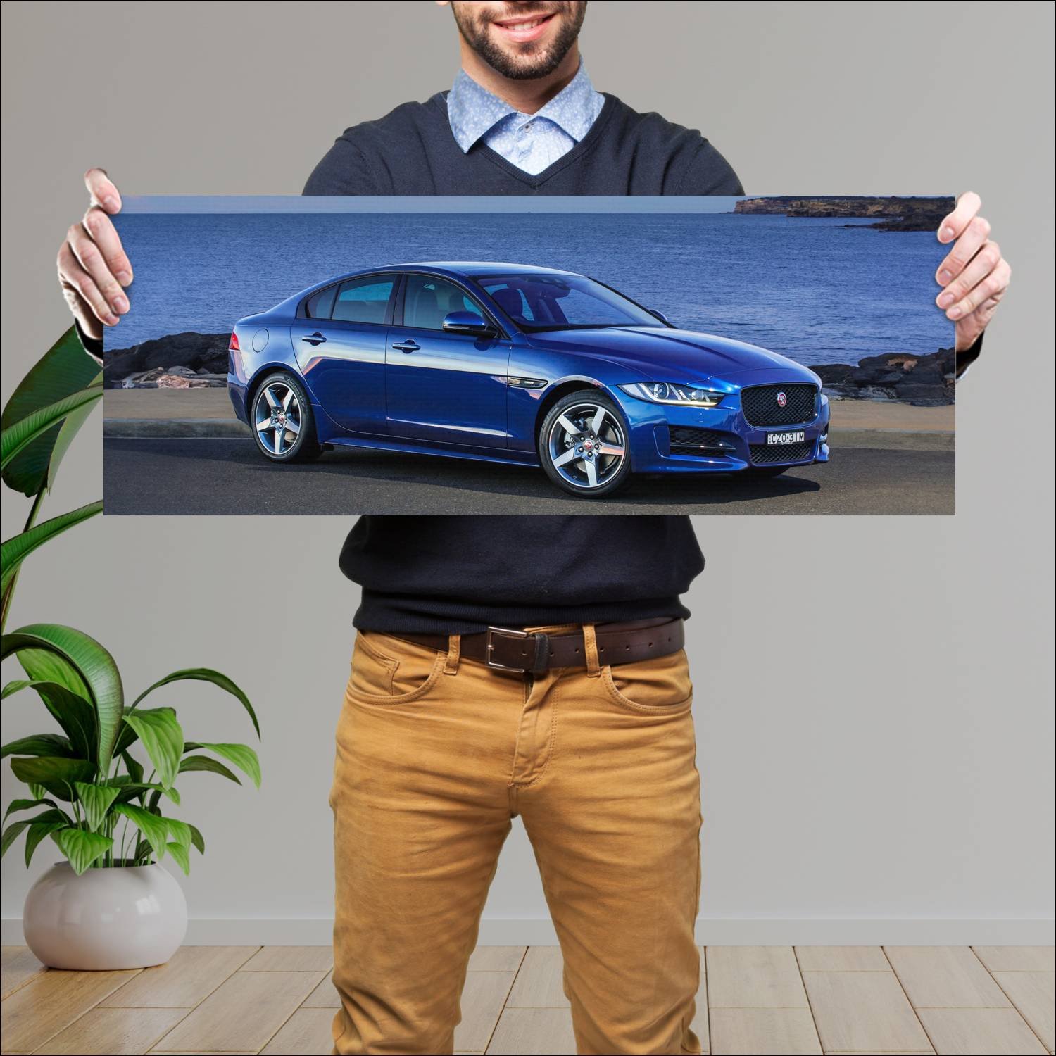 Cuadro grande 30x80cm 2015 jaguar xe r sport au 34 386 Jaguar