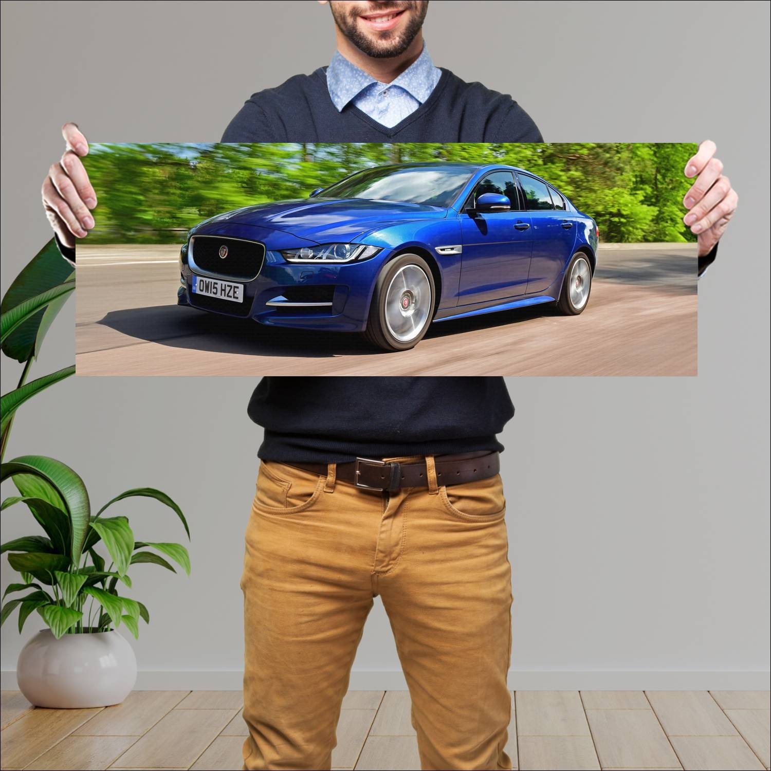 Cuadro grande 30x80cm 2015 jaguar xe r sport uk 57 388 Jaguar