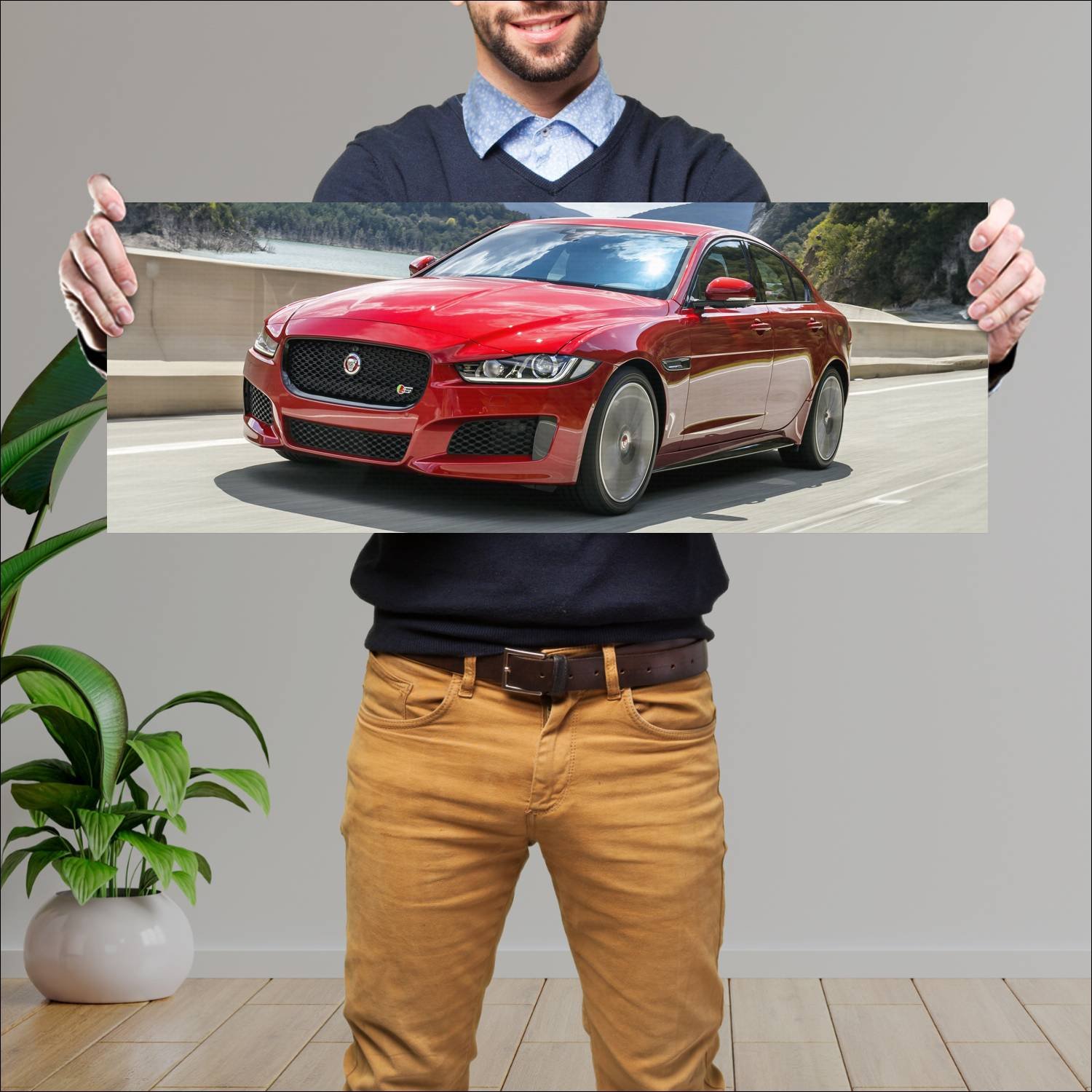 Cuadro grande 30x80cm 2015 jaguar xe s auto 391 Jaguar