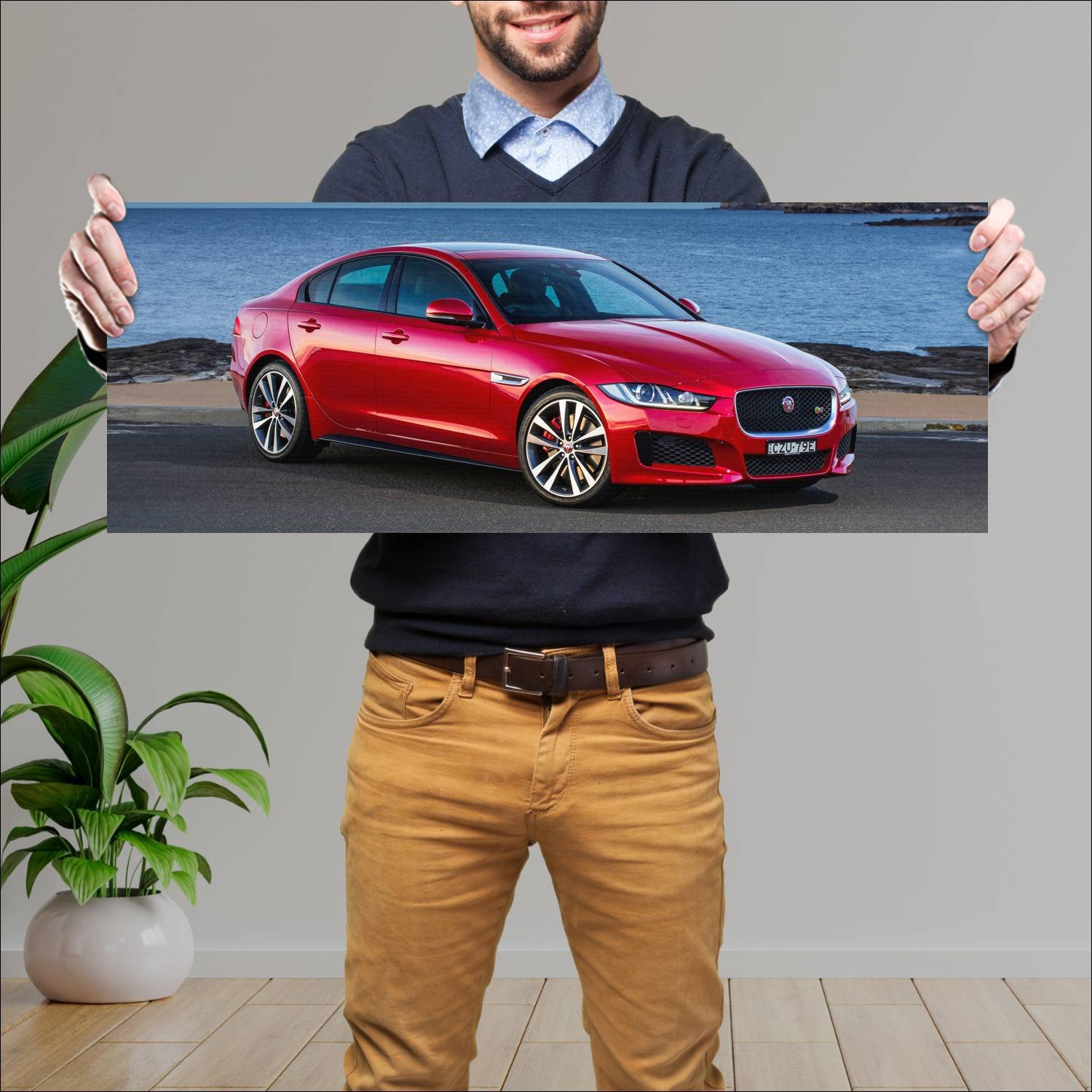 Cuadro grande 30x80cm 2015 jaguar xe s au auto 392 Jaguar