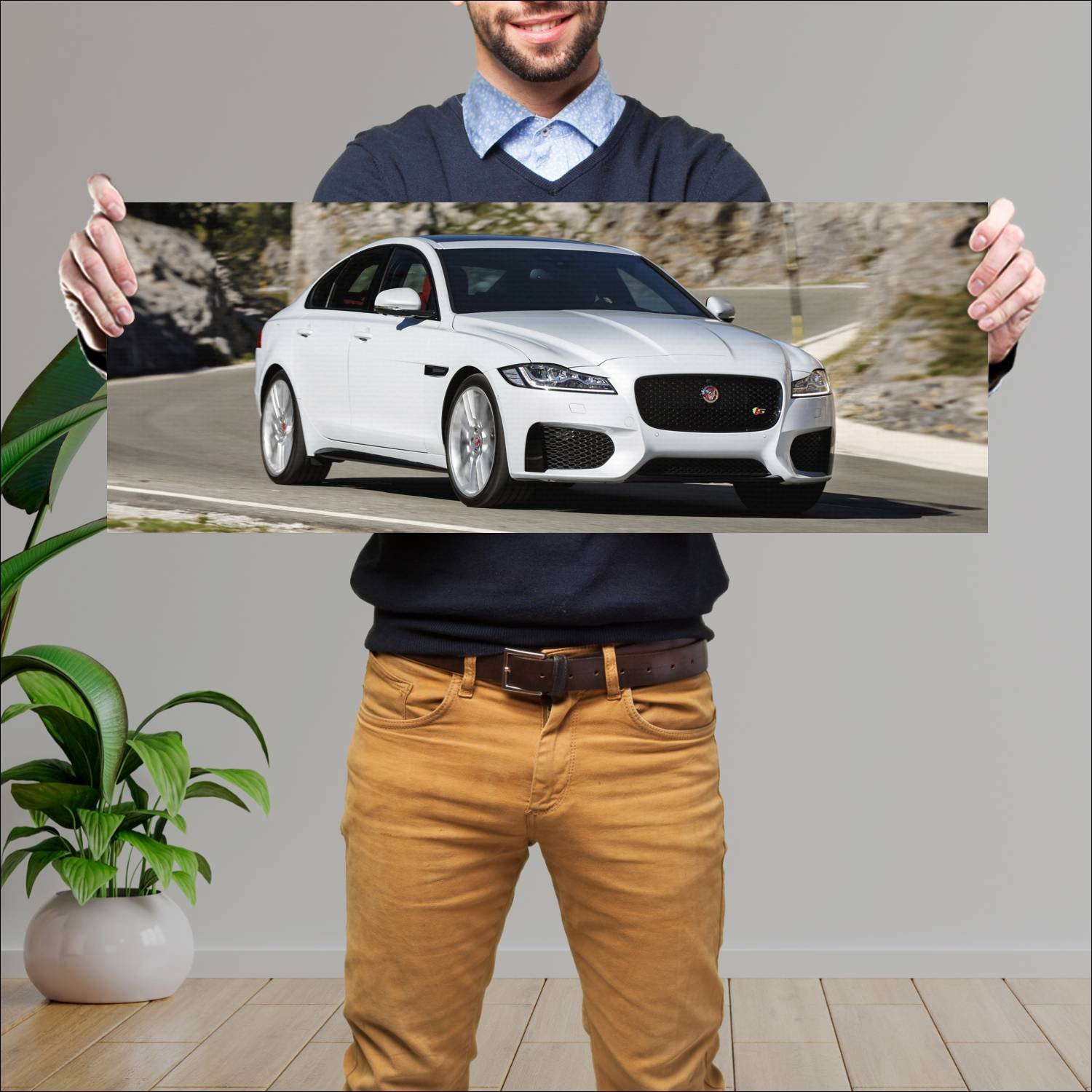 Cuadro grande 30x80cm 2015 jaguar xf s auto 402 Jaguar