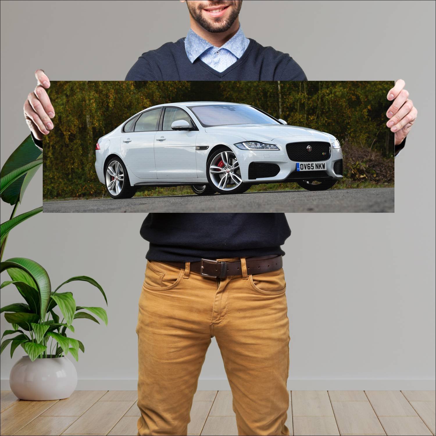 Cuadro grande 30x80cm 2015 jaguar xf s uk auto 403 Jaguar