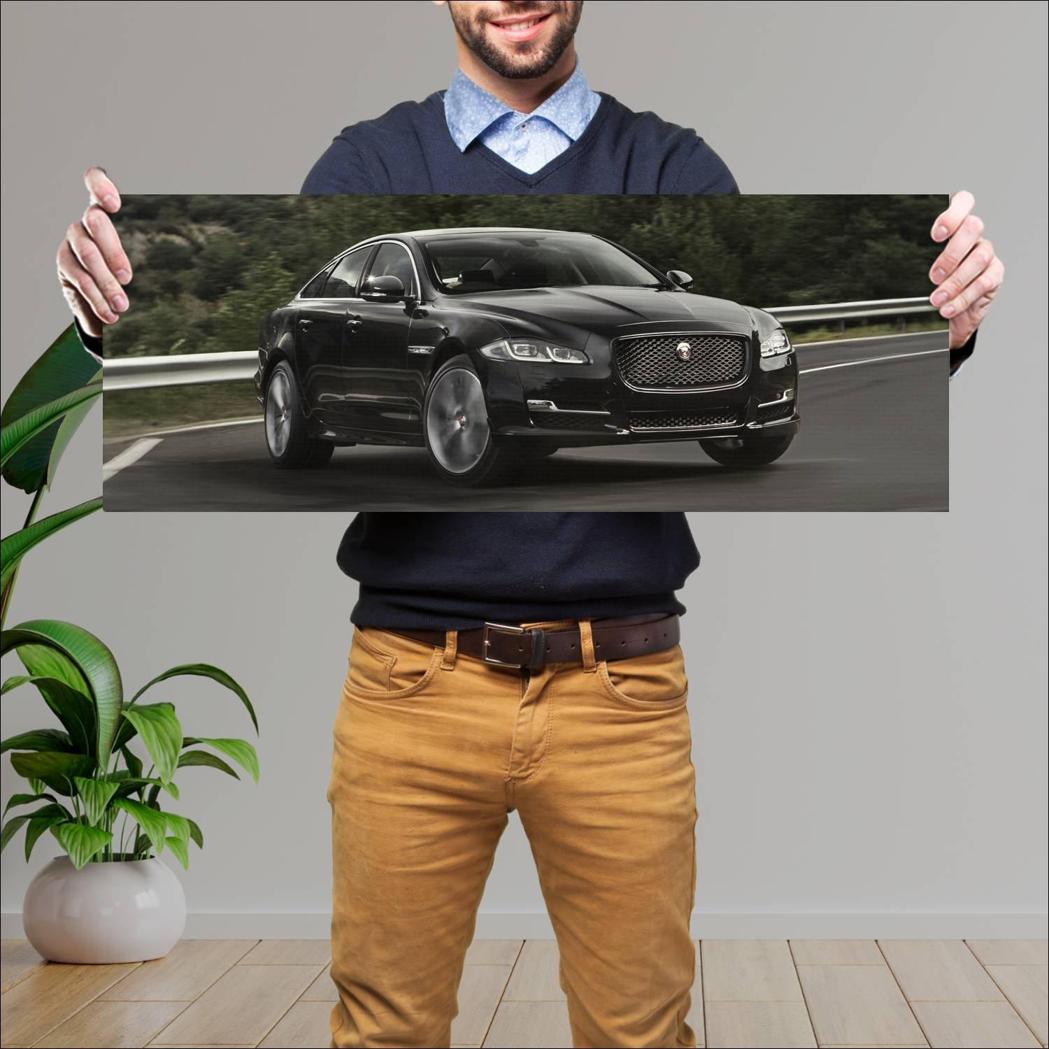 Cuadro grande 30x80cm 2015 jaguar xj r sport uk 28 407 Jaguar