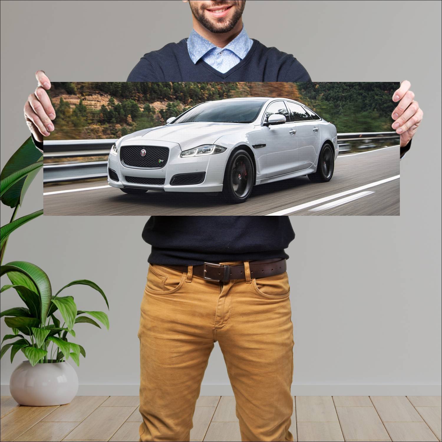 Cuadro grande 30x80cm 2015 jaguar xjr uk auto 408 Jaguar