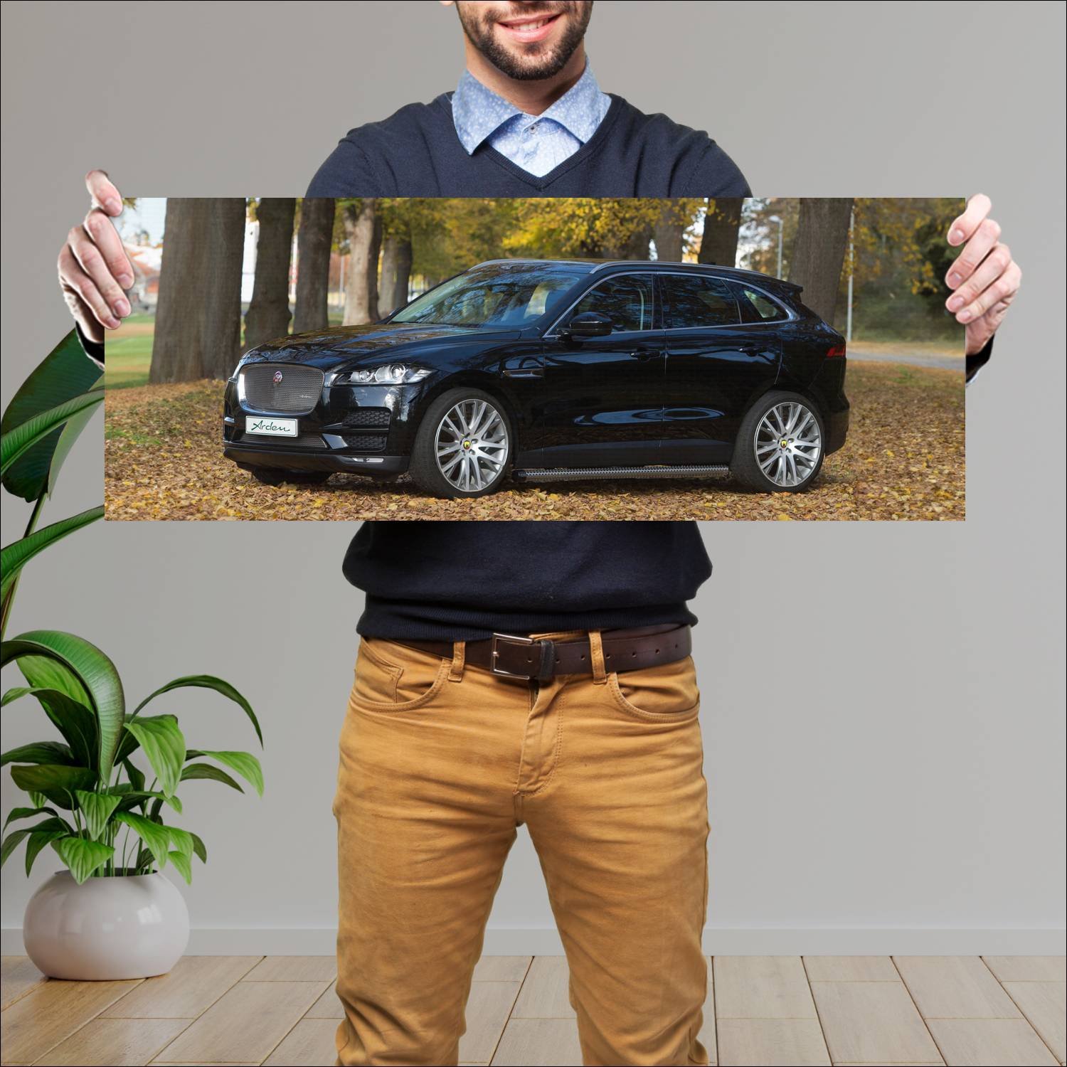 Cuadro grande 30x80cm 2016 jaguar f pace by arden 413 Jaguar