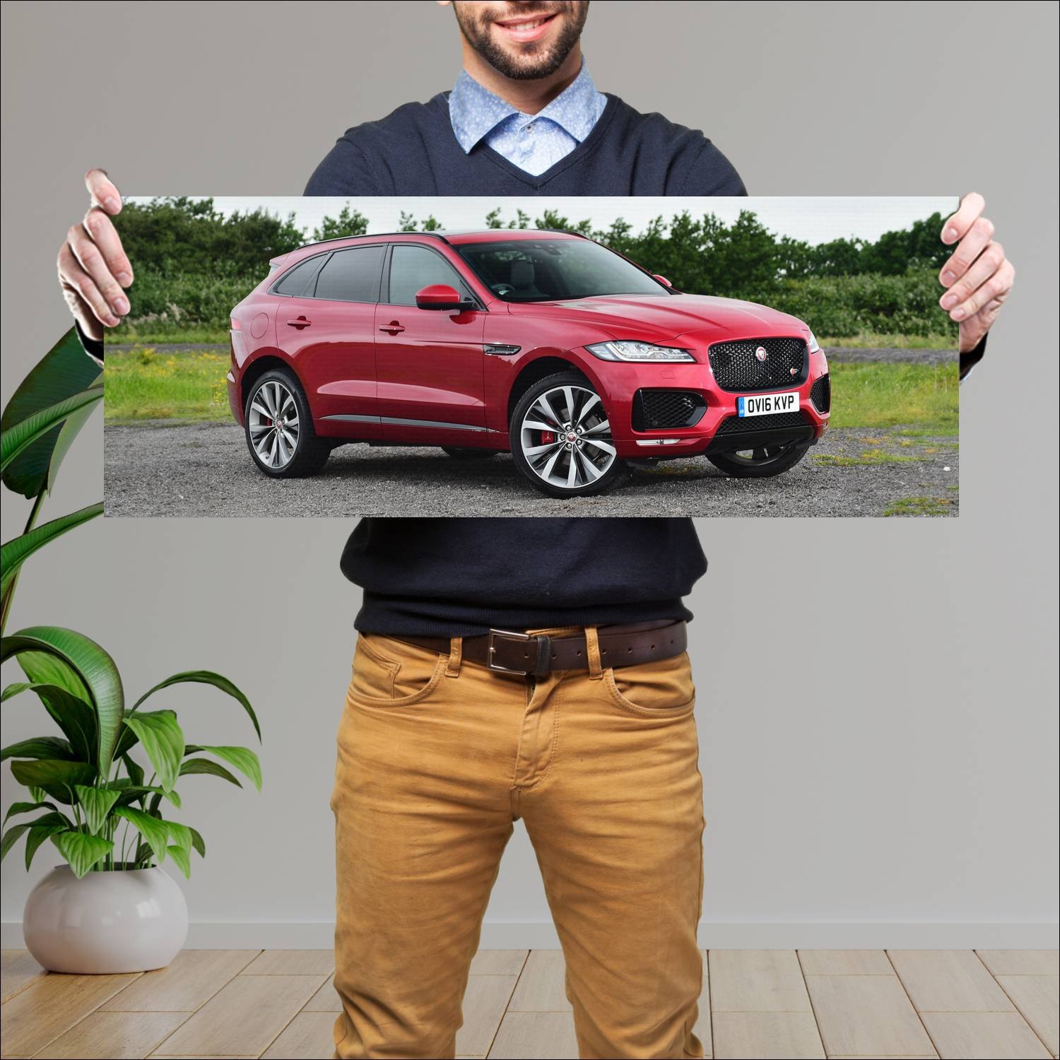 Cuadro grande 30x80cm 2016 jaguar f pace s uk Jaguar