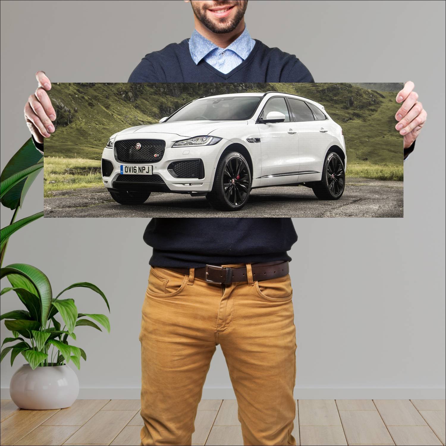 Cuadro grande 30x80cm 2016 jaguar f pace s uk Jaguar
