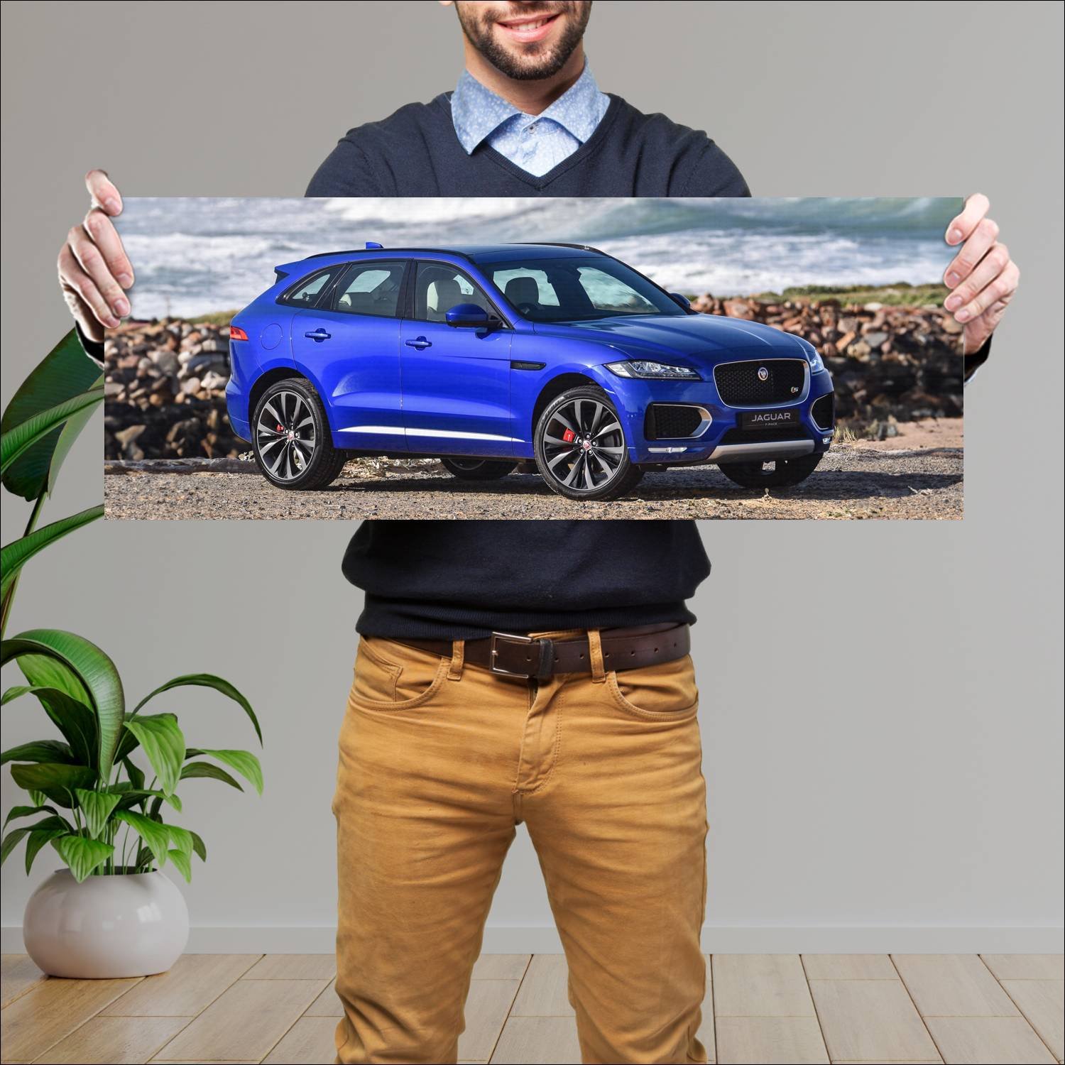 Cuadro grande 30x80cm 2016 jaguar f pace s za Jaguar