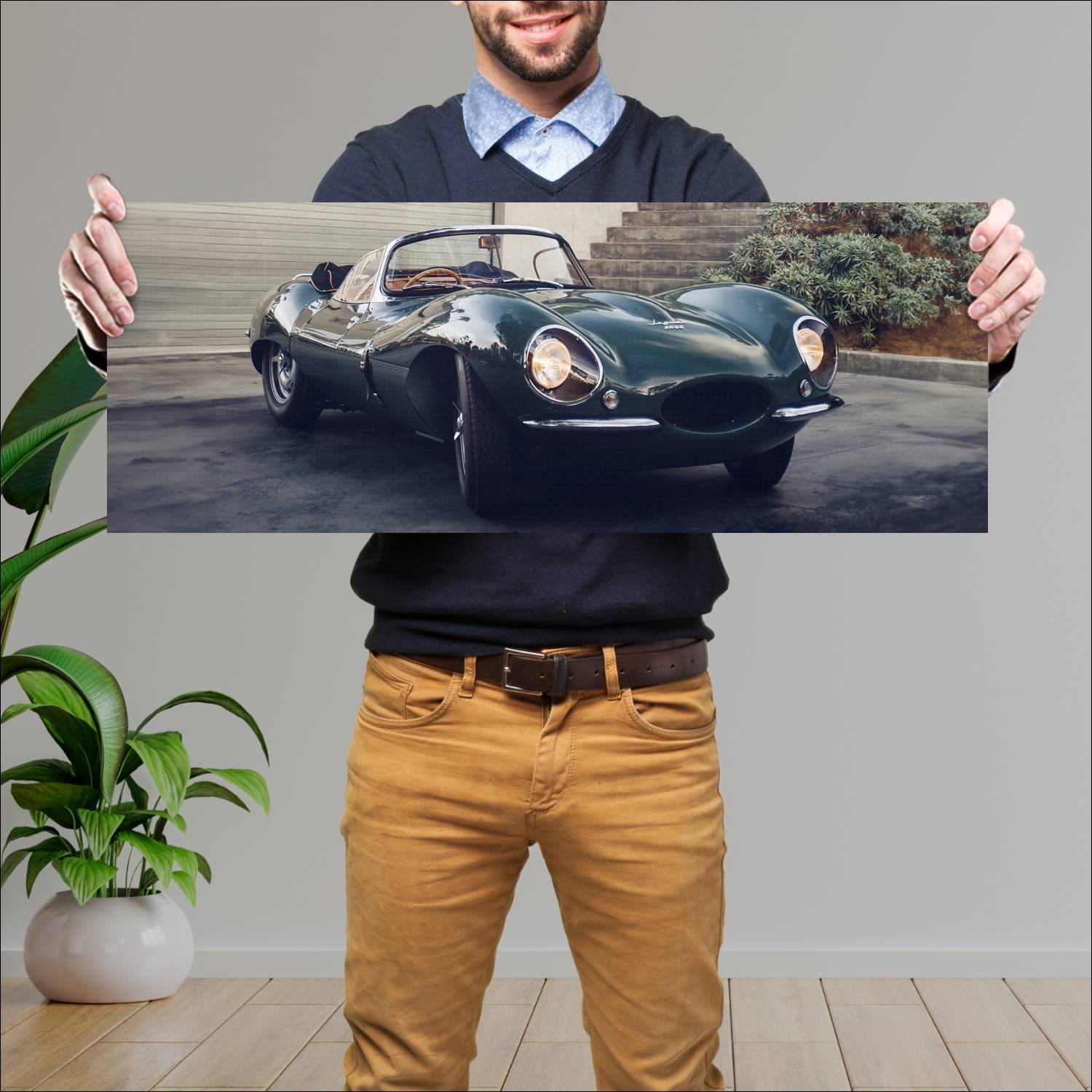 Cuadro grande 30x80cm 2016 jaguar xkss continuatio 448 Jaguar