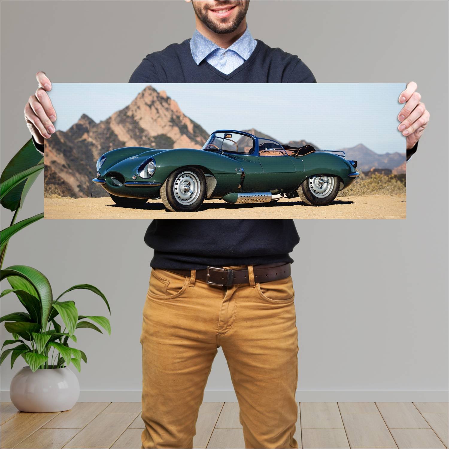 Cuadro grande 30x80cm 2016 jaguar xkss continuatio 449 Jaguar