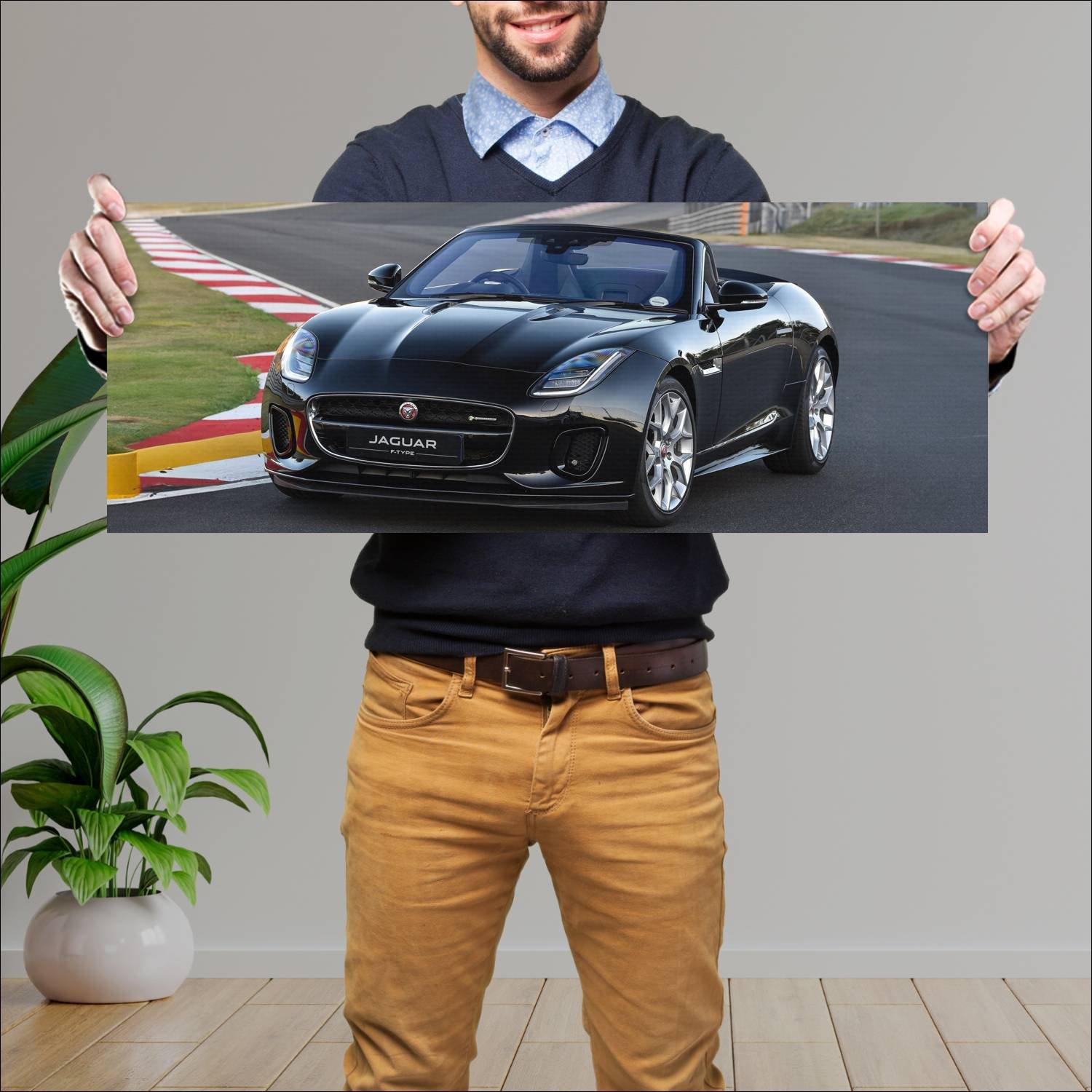 Cuadro grande 30x80cm 2017 jaguar f type convertib 463 Jaguar