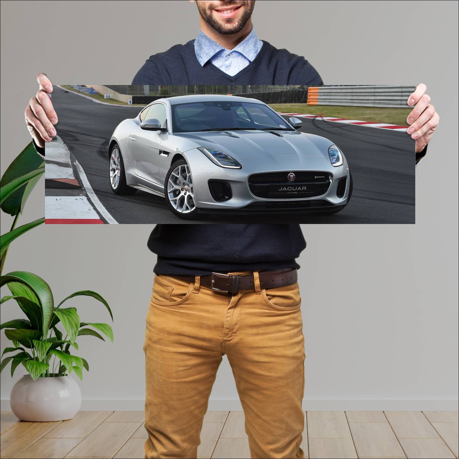Cuadro grande 30x80cm 2017 jaguar f type coupe r d 467 Jaguar