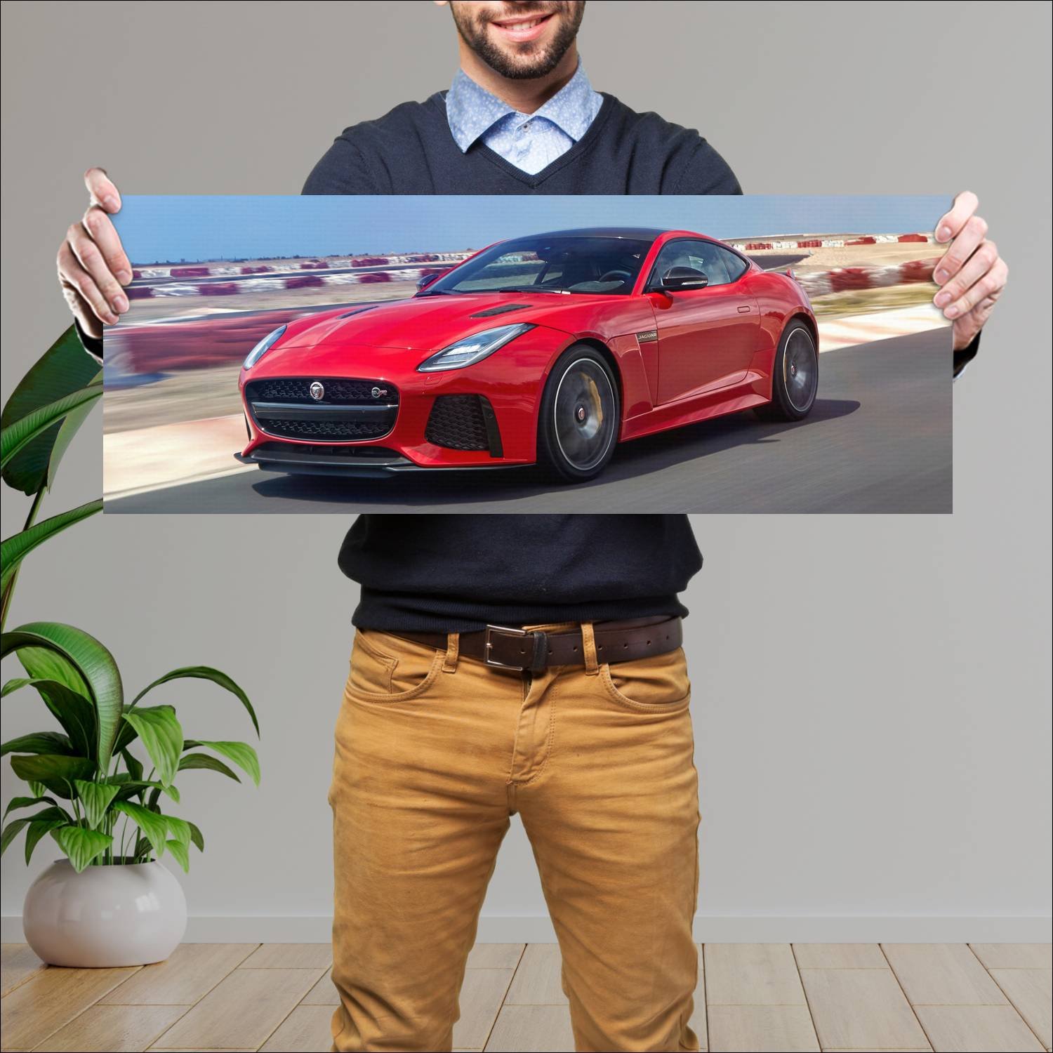 Cuadro grande 30x80cm 2017 jaguar f type svr coupe 469 Jaguar