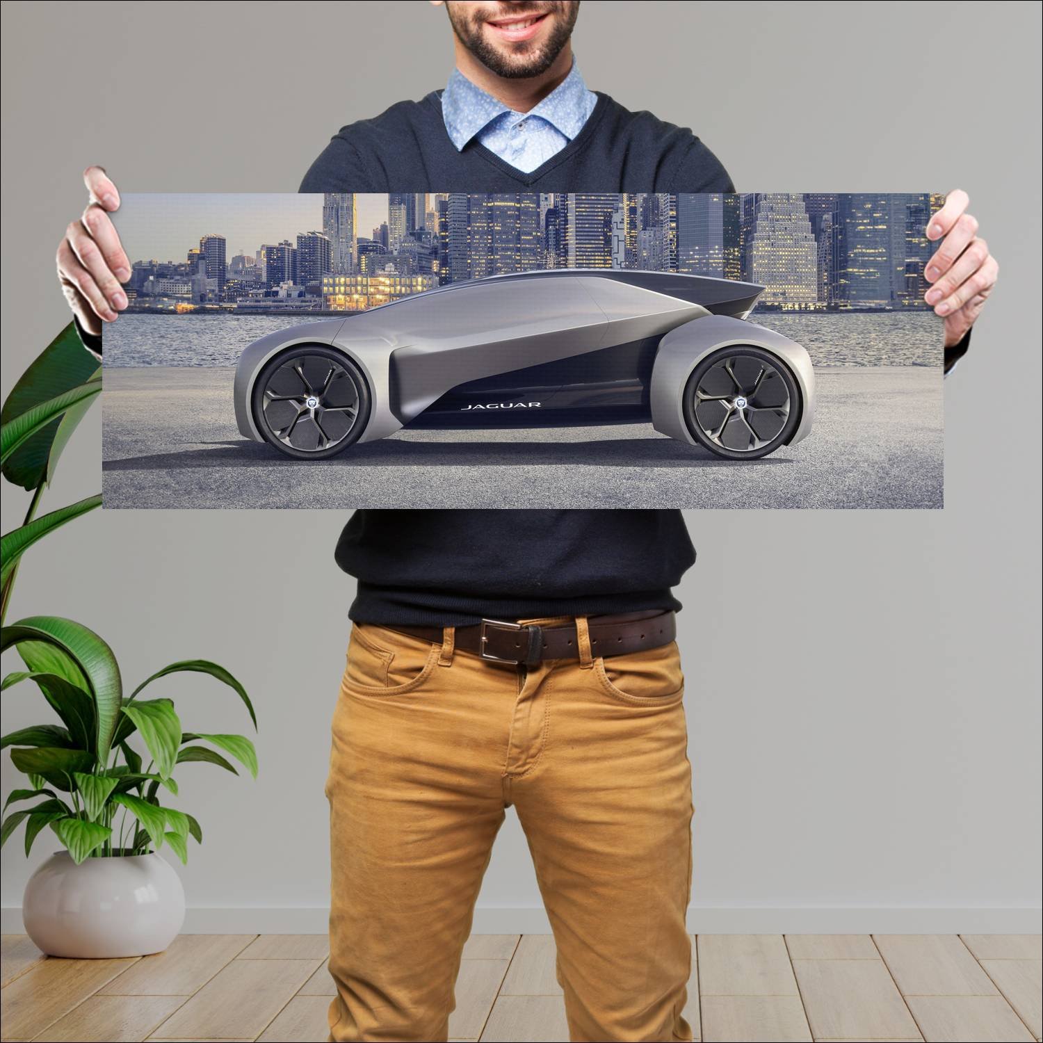 Cuadro grande 30x80cm 2017 jaguar future type conc 471 Jaguar