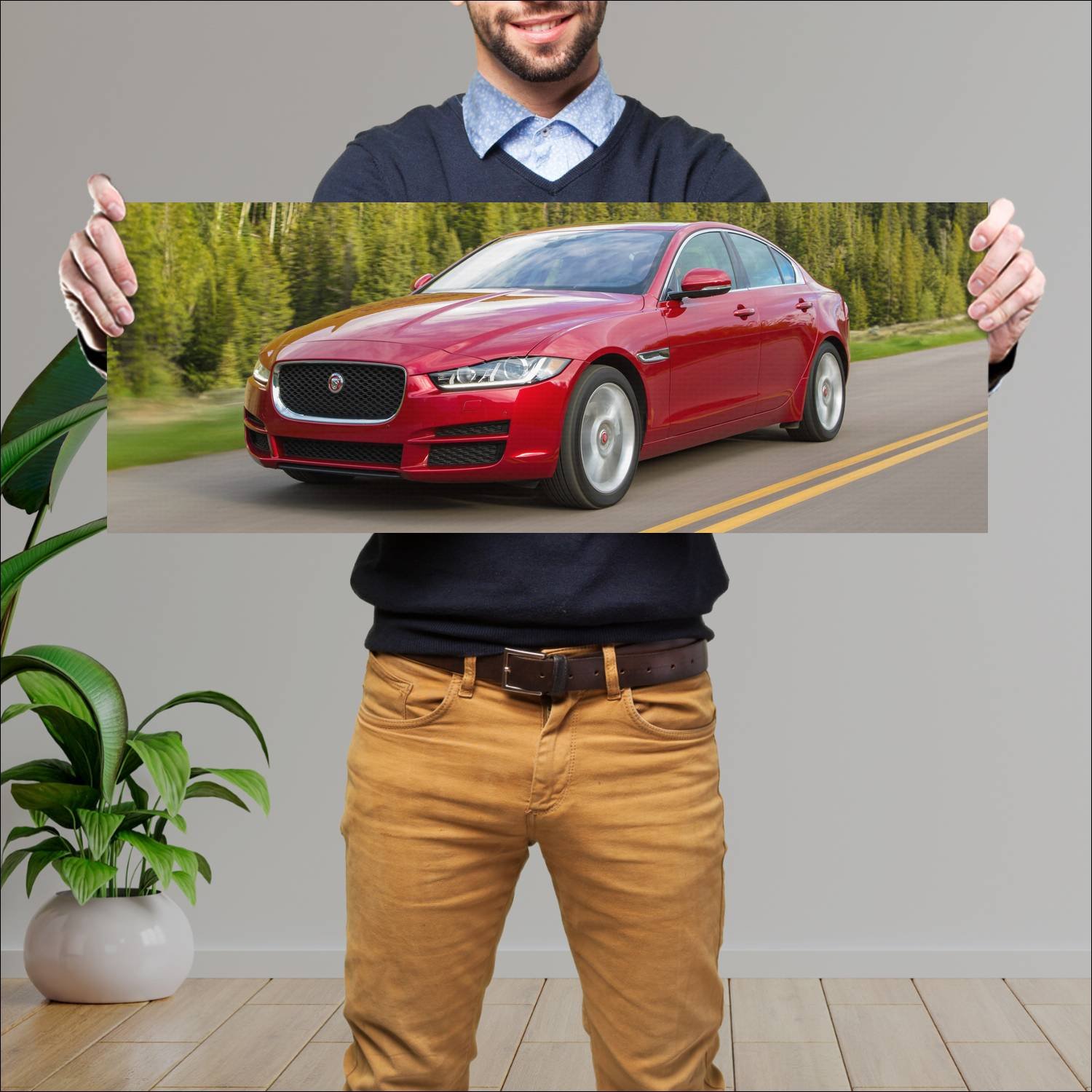 Cuadro grande 30x80cm 2017 jaguar xe us auto 477 Jaguar