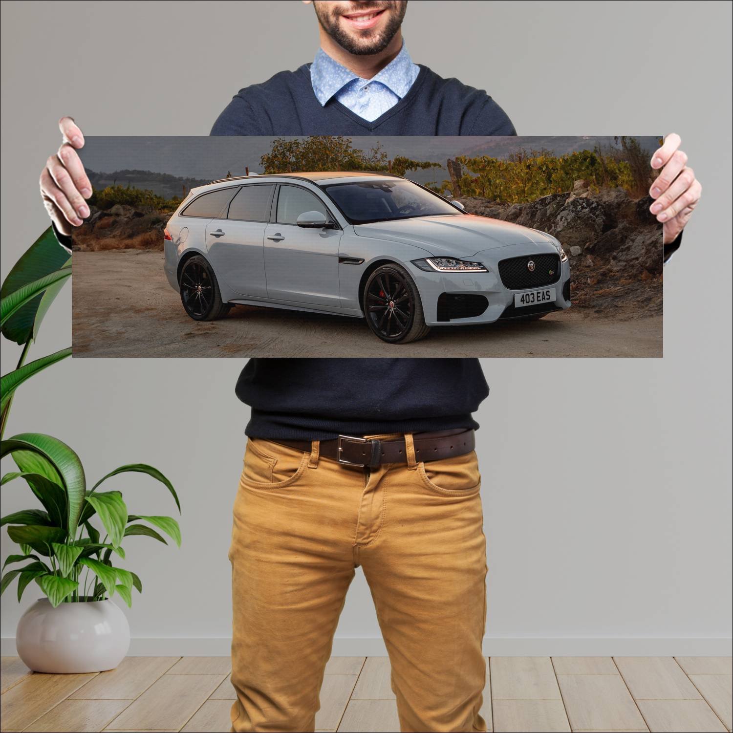 Cuadro grande 30x80cm 2017 jaguar xf s sportbrake 478 Jaguar