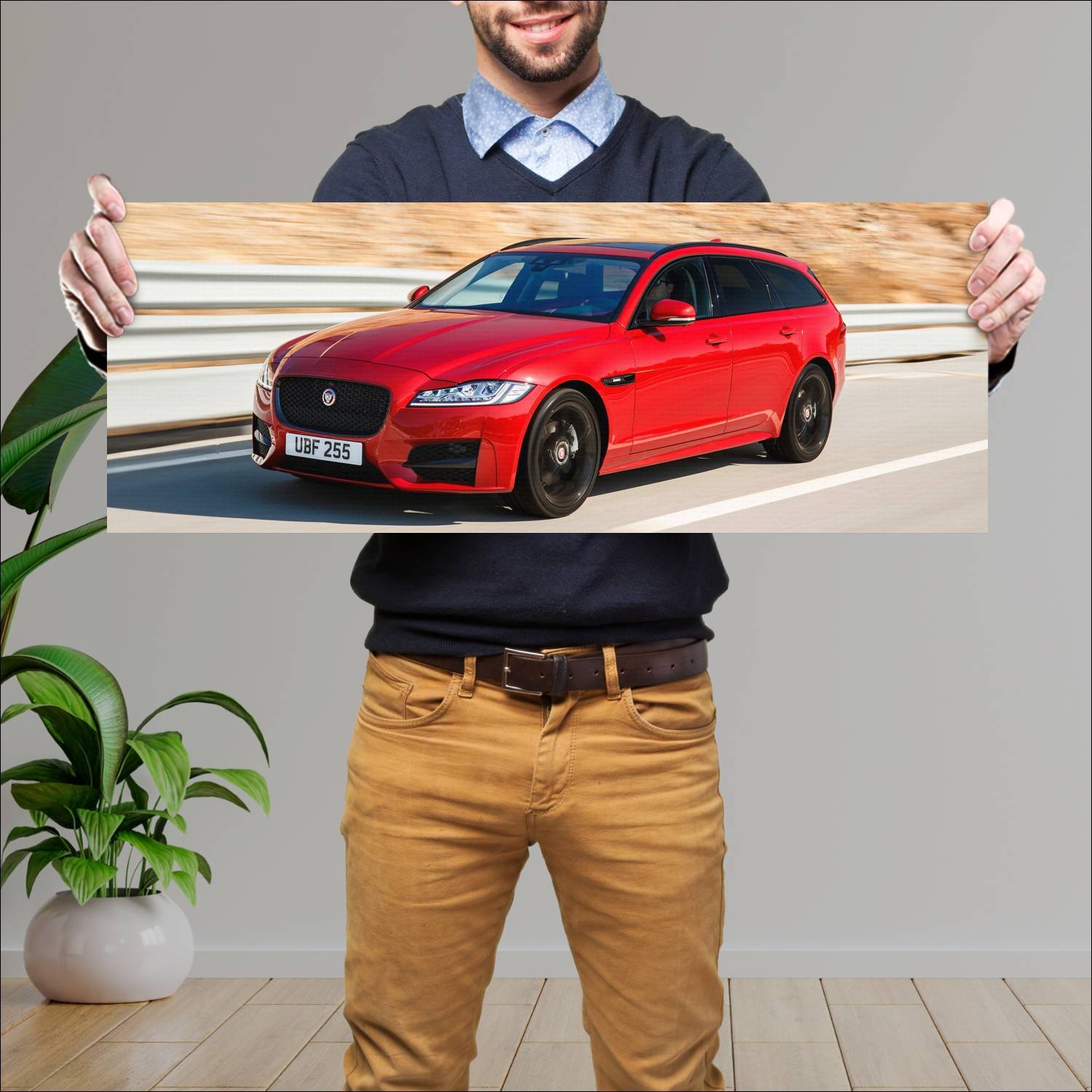 Cuadro grande 30x80cm 2017 jaguar xf sportbrake r 480 Jaguar