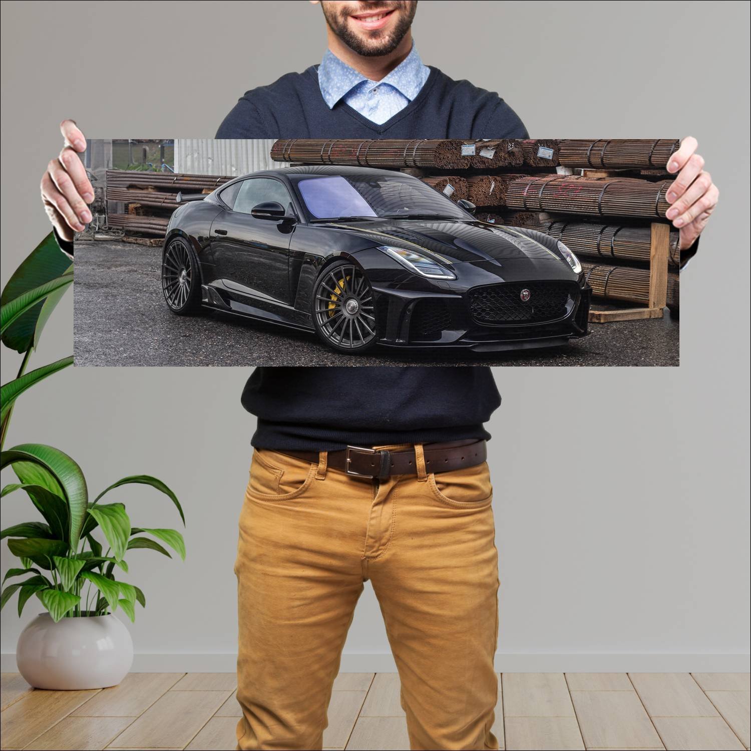 Cuadro grande 30x80cm 2018 arden aj 23 svr auto 487 Jaguar
