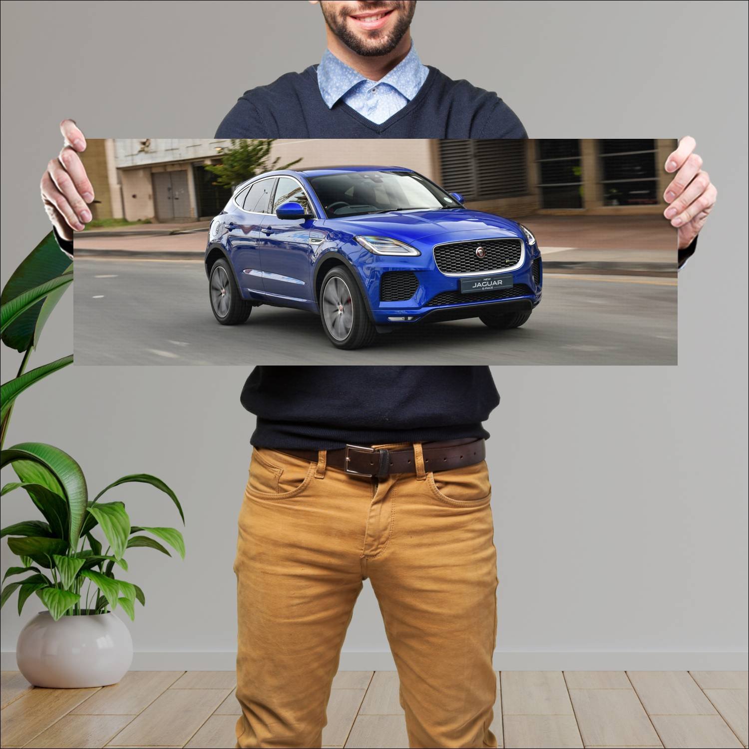 Cuadro grande 30x80cm 2018 jaguar e pace r dynamic 494 Jaguar