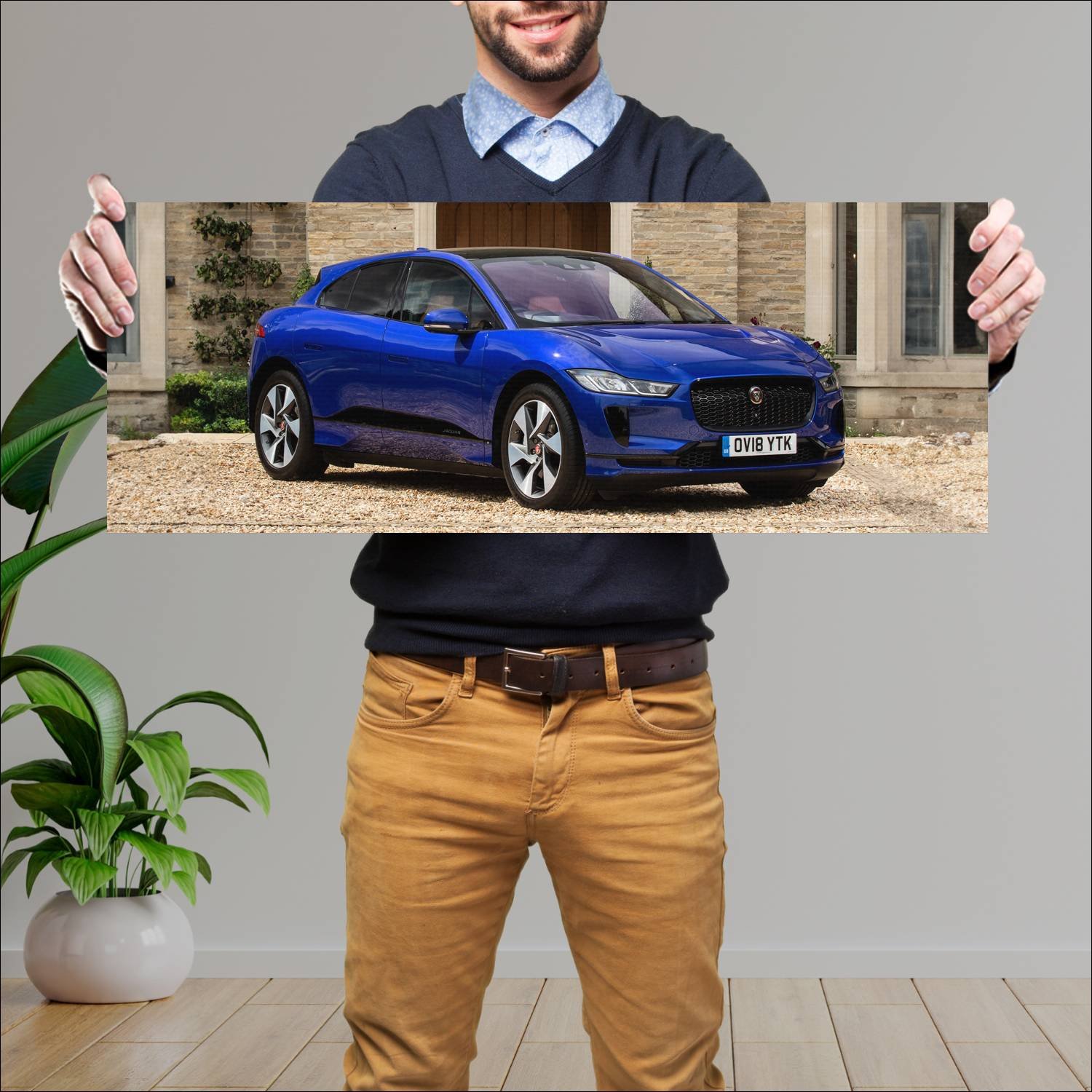 Cuadro grande 30x80cm 2018 jaguar i pace uk auto 510 Jaguar