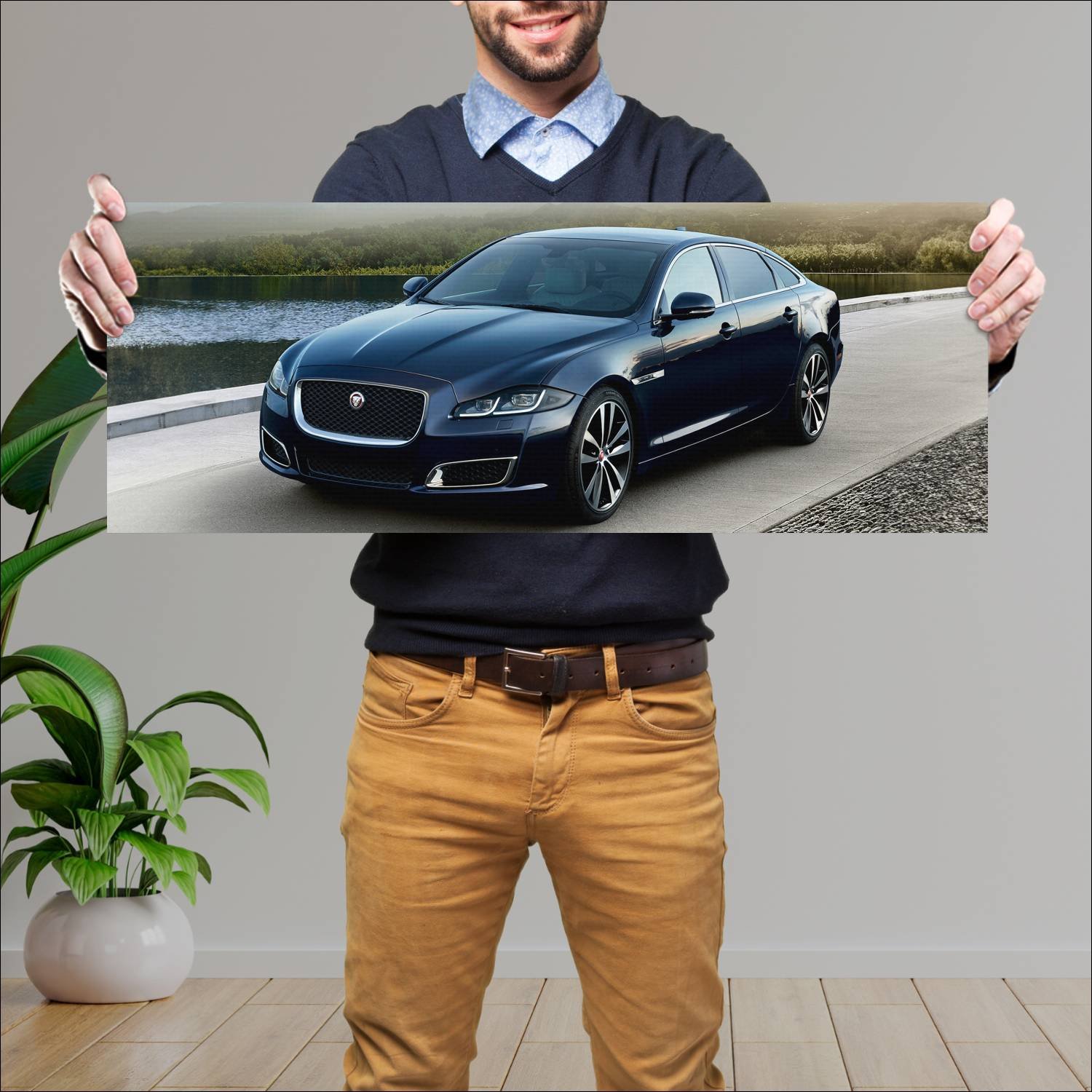 Cuadro grande 30x80cm 2018 jaguar xj50 lwb auto 516 Jaguar