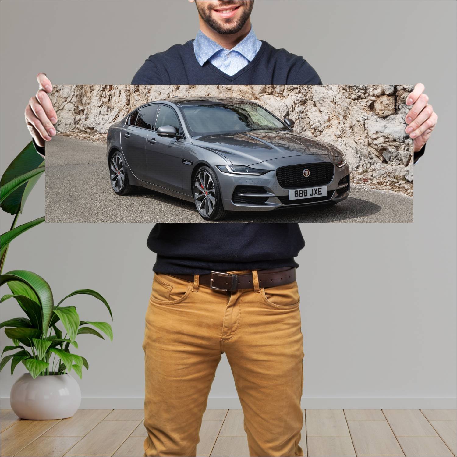 Cuadro grande 30x80cm 2019 jaguar xe auto 528 Jaguar