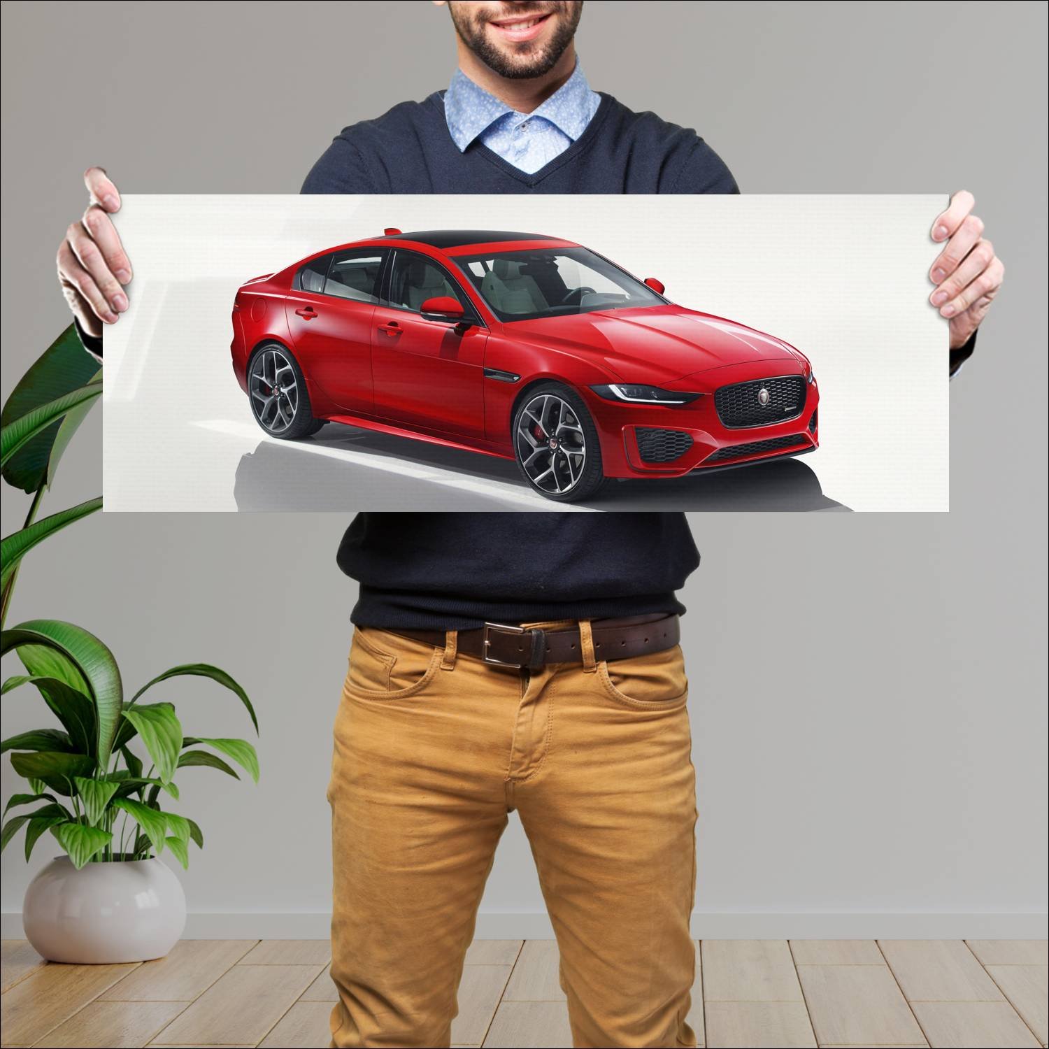Cuadro grande 30x80cm 2019 jaguar xe r dynamic 891 529 Jaguar