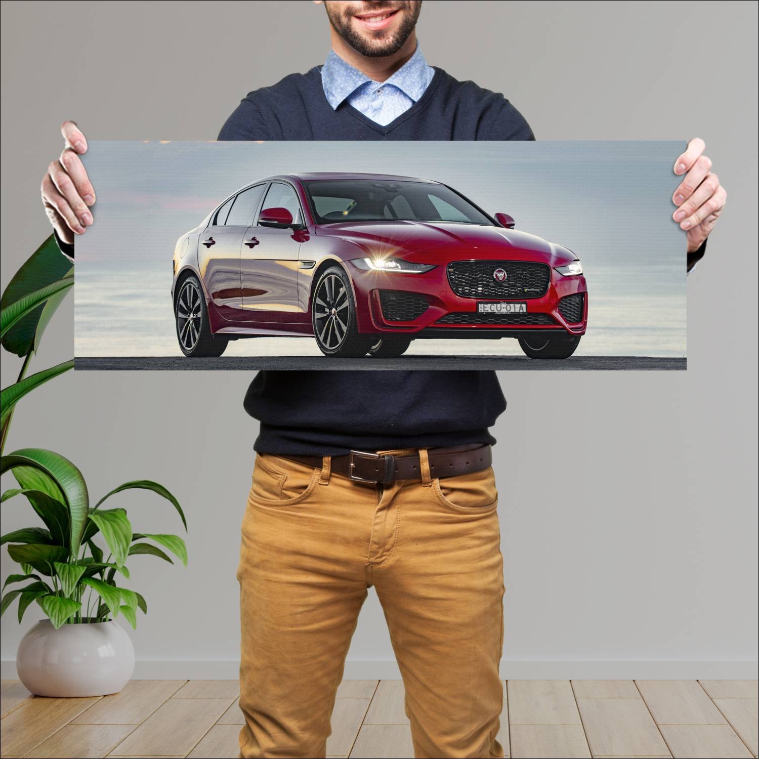 Cuadro grande 30x80cm 2019 jaguar xe r dynamic au 534 Jaguar