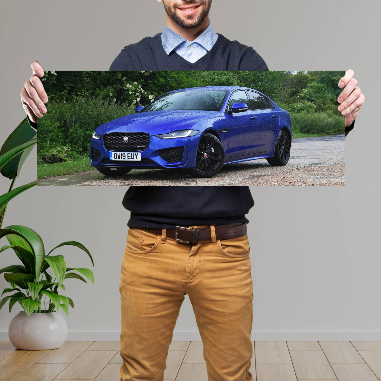 Cuadro grande 30x80cm 2019 jaguar xe r dynamic uk 535 Jaguar