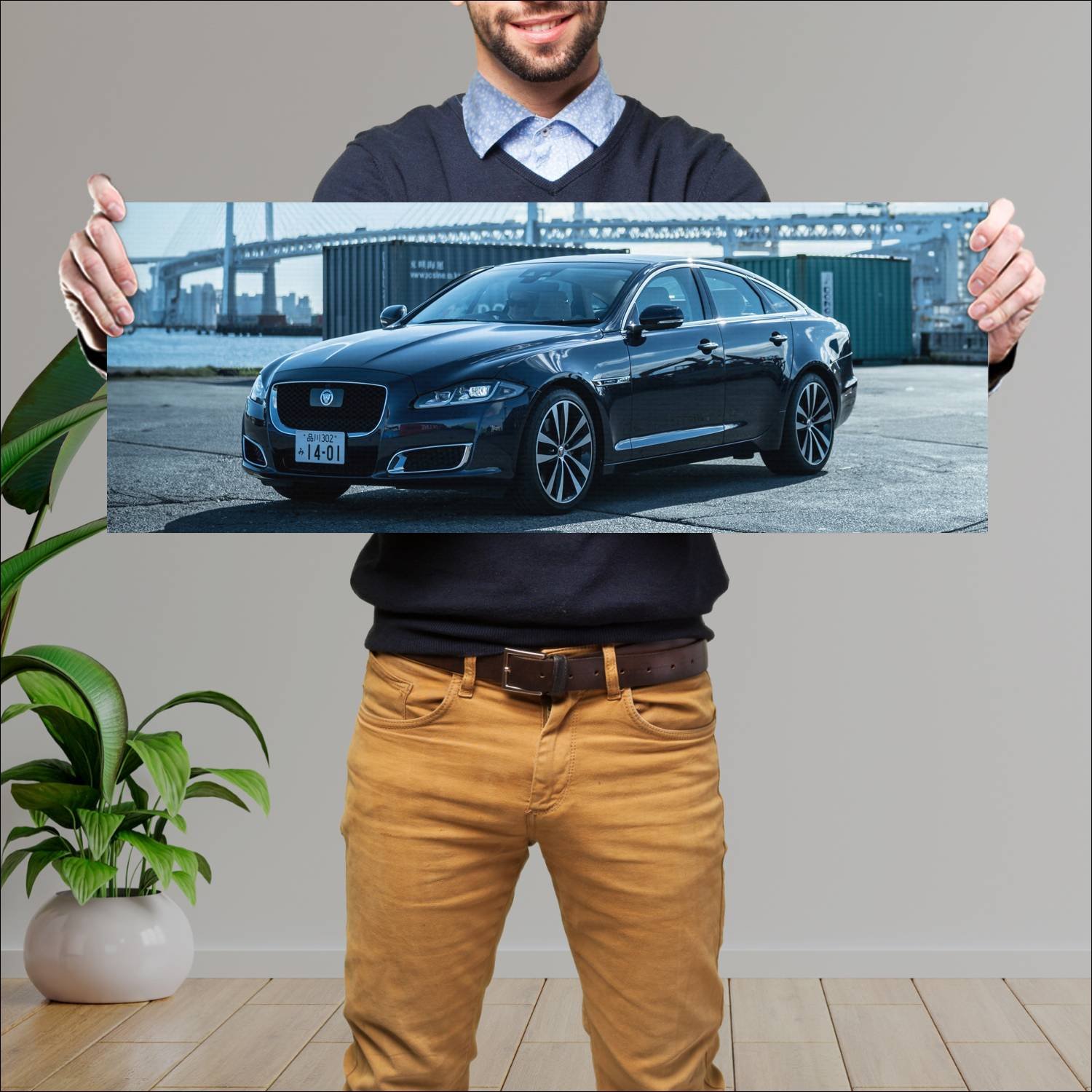 Cuadro grande 30x80cm 2019 jaguar xj50 jp auto 538 Jaguar