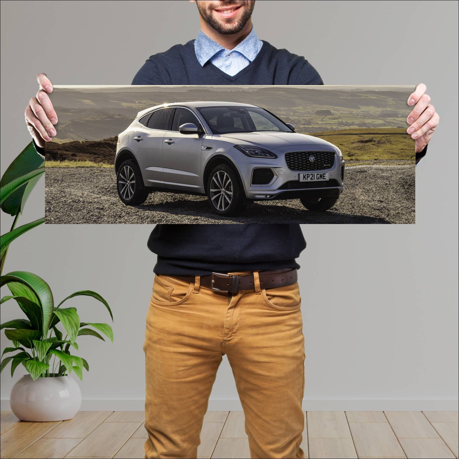 Cuadro grande 30x80cm 2020 jaguar e pace plug in h 544 Jaguar
