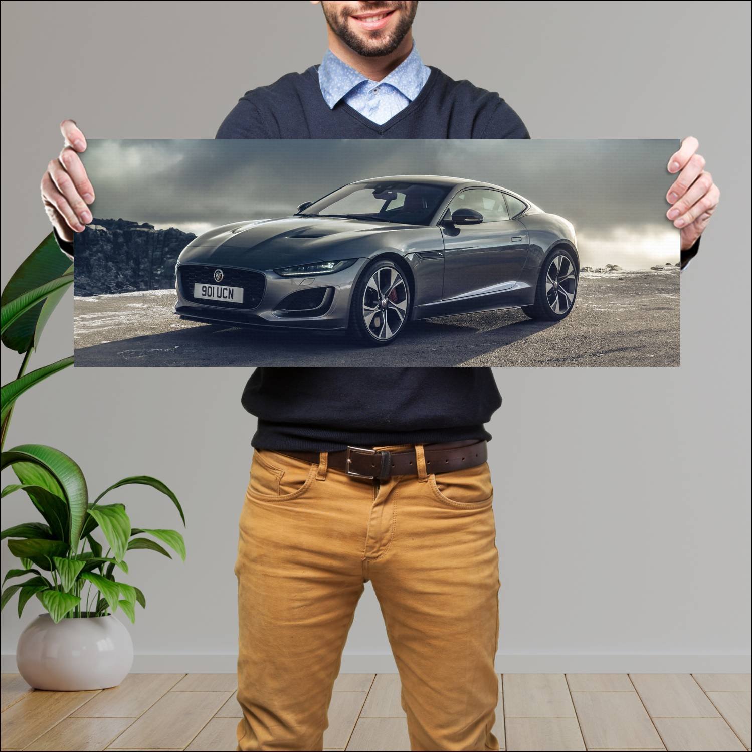 Cuadro grande 30x80cm 2020 jaguar f type coupe fir 558 Jaguar