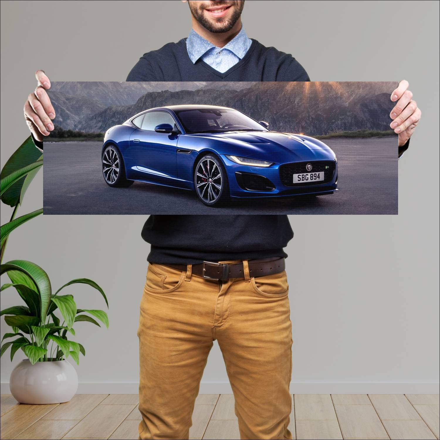 Cuadro grande 30x80cm 2020 jaguar f type r coupe 9 560 Jaguar