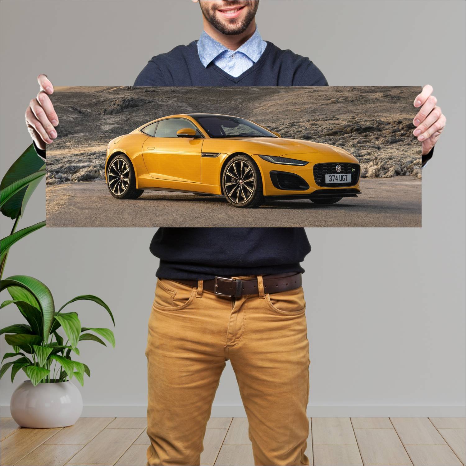 Cuadro grande 30x80cm 2020 jaguar f type r coupe 9 561 Jaguar