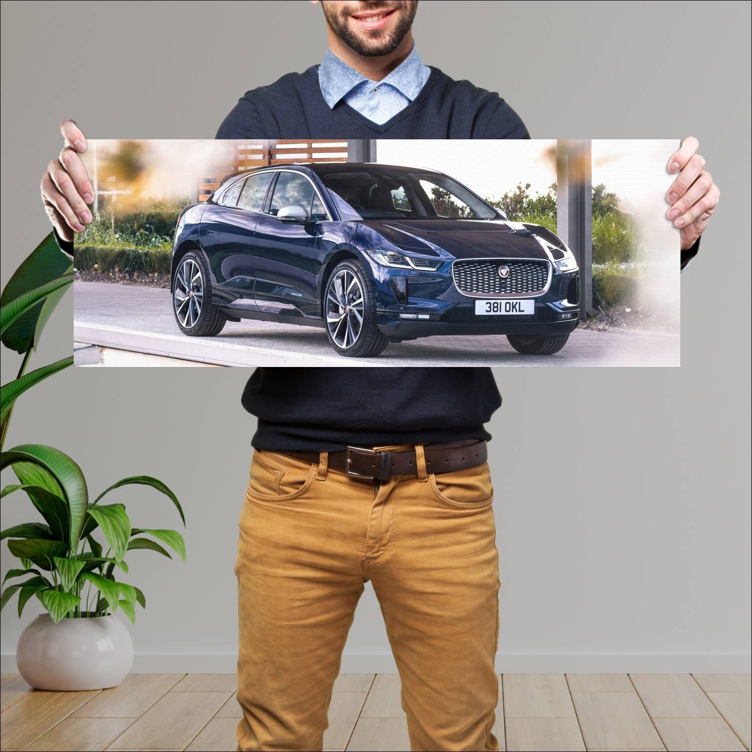 Cuadro grande 30x80cm 2020 jaguar i pace bright pa 563 Jaguar