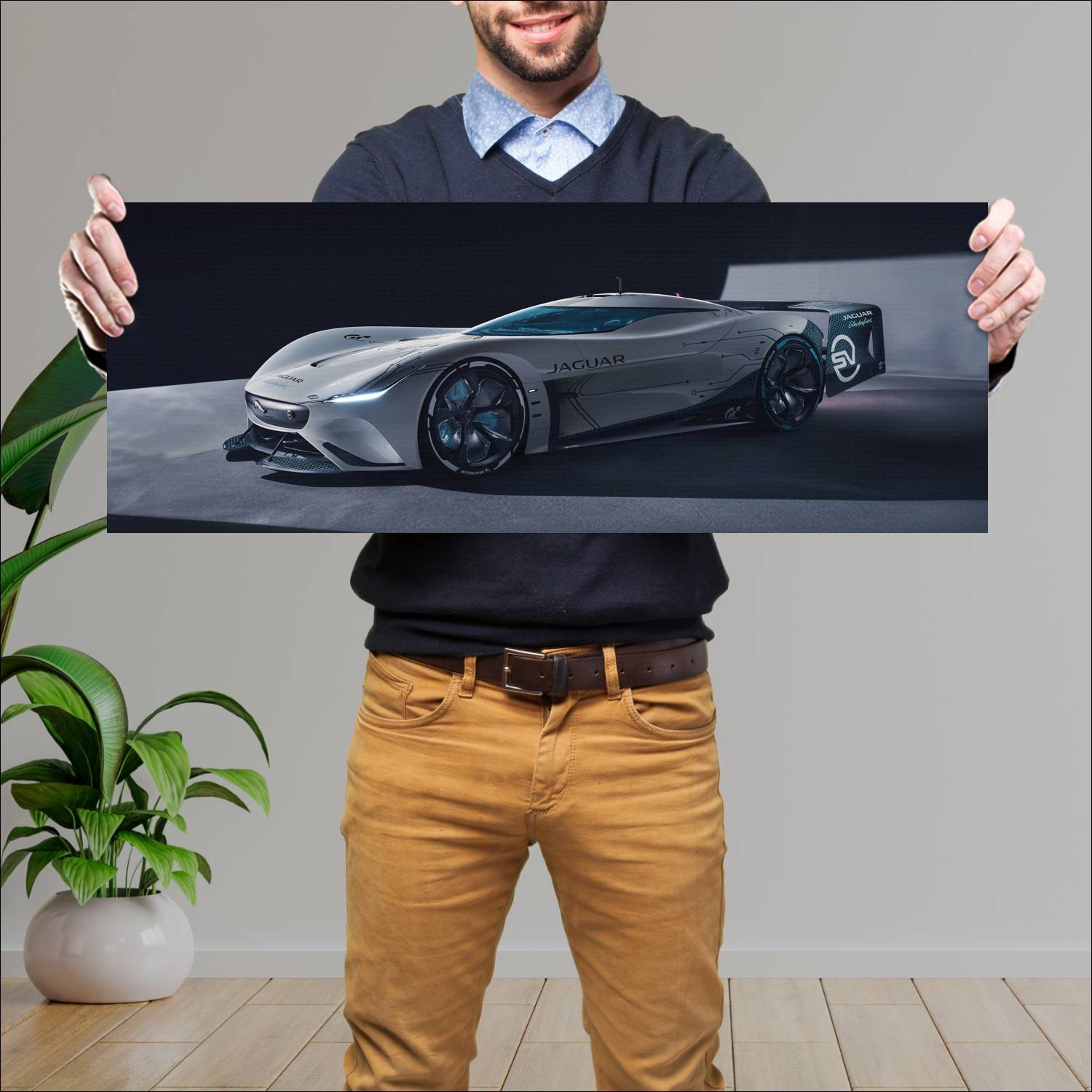 Cuadro grande 30x80cm 2020 jaguar vision gran turi 565 Jaguar