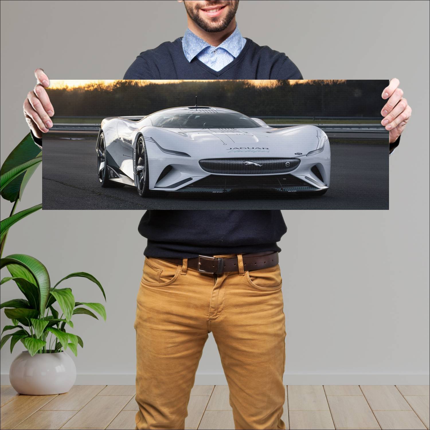 Cuadro grande 30x80cm 2020 jaguar vision gran turi 566 Jaguar