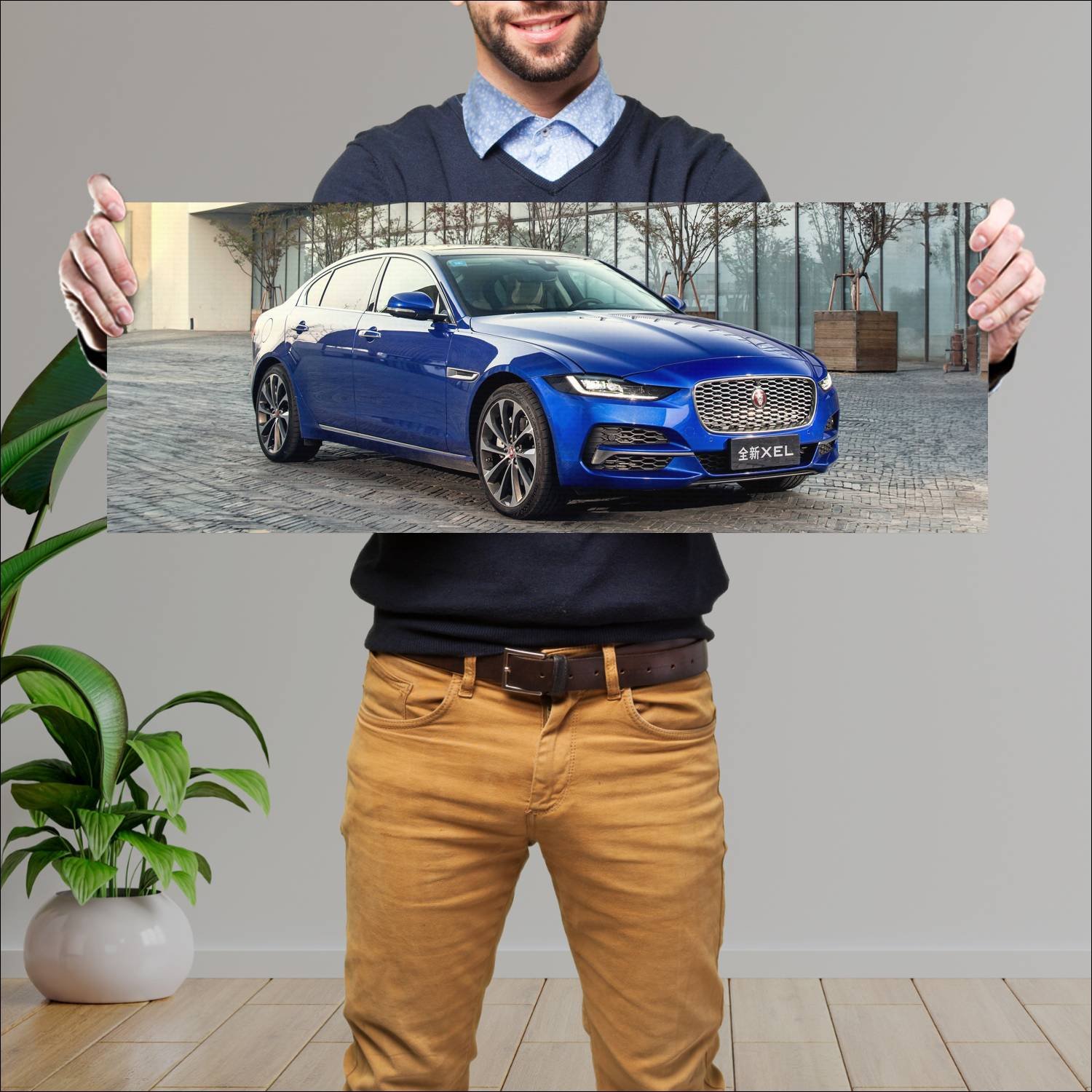 Cuadro grande 30x80cm 2020 jaguar xe l cn auto 567 Jaguar