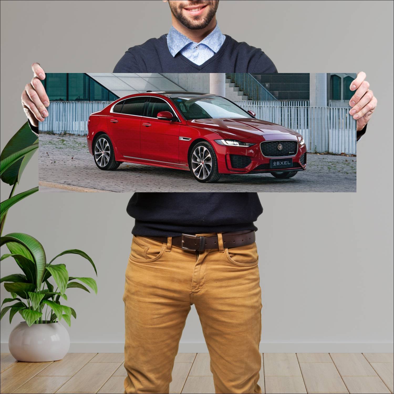 Cuadro grande 30x80cm 2020 jaguar xe l r dynamic c 568 Jaguar