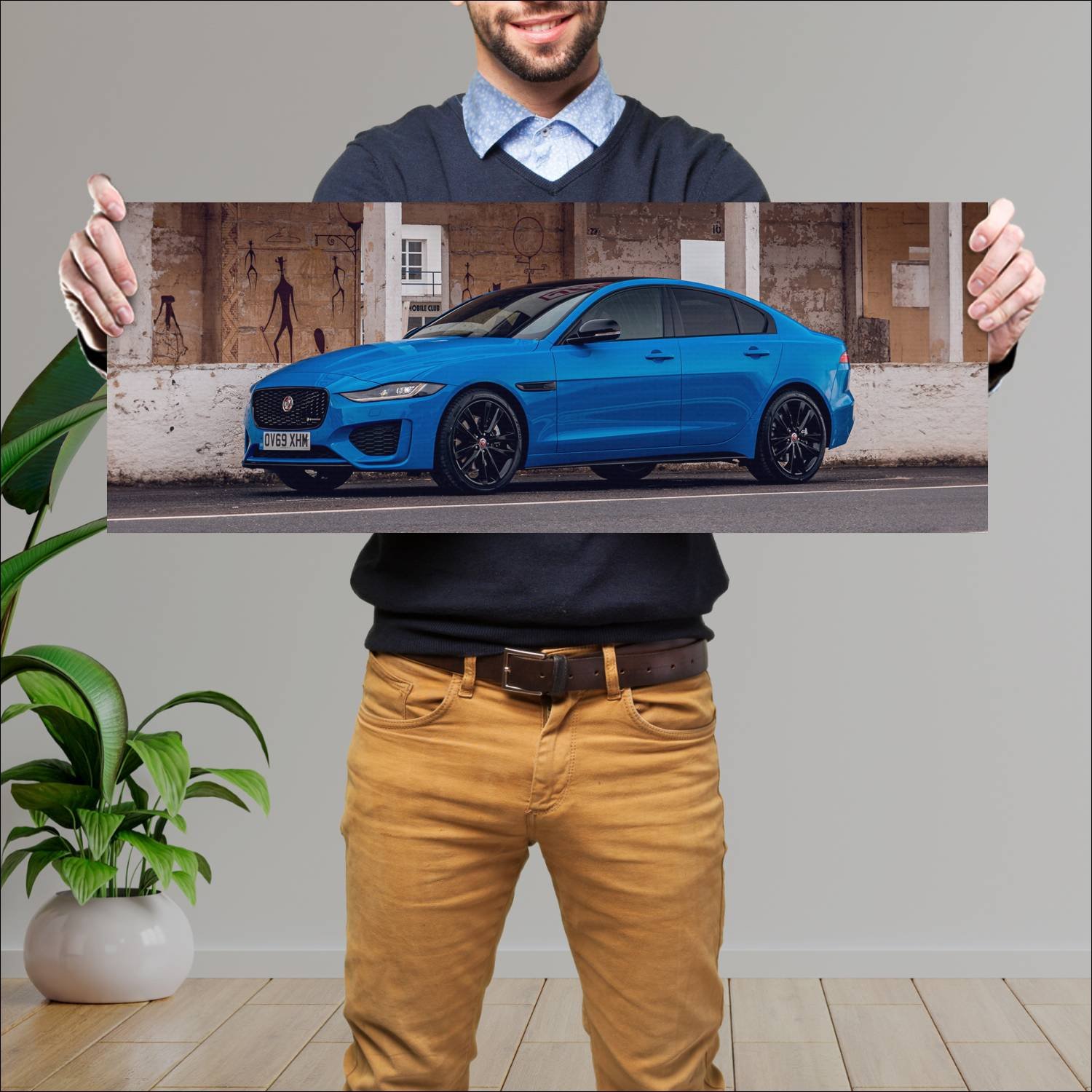 Cuadro grande 30x80cm 2020 jaguar xe r dynamic rei 569 Jaguar