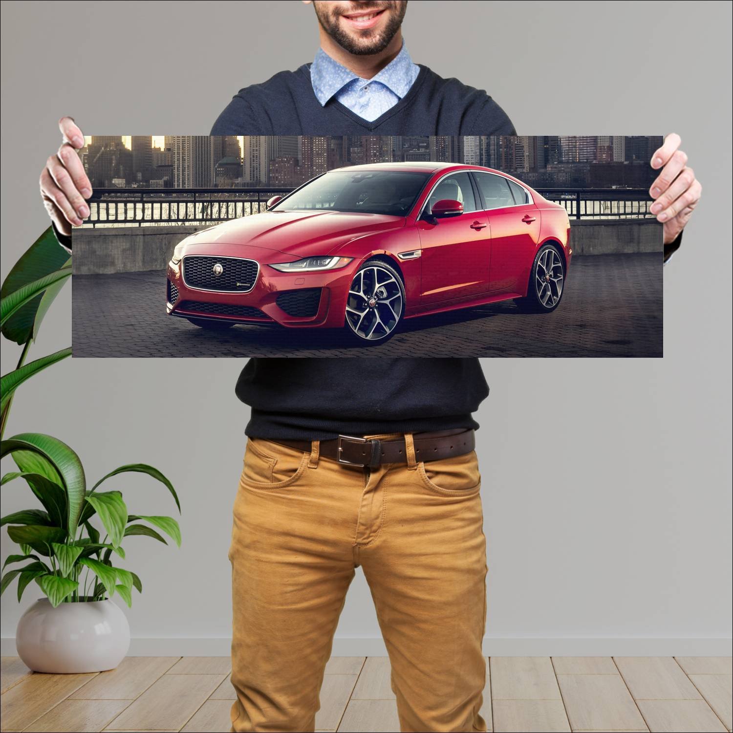 Cuadro grande 30x80cm 2020 jaguar xe r dynamic us 571 Jaguar