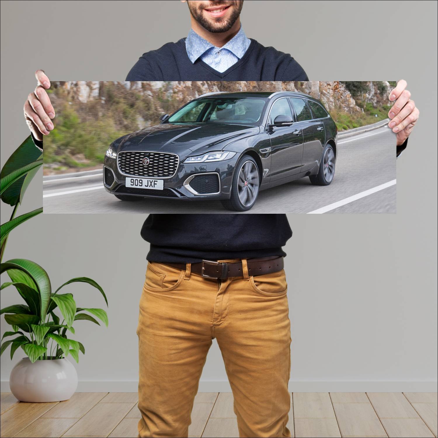 Cuadro grande 30x80cm 2020 jaguar xf sportbrake 10 572 Jaguar