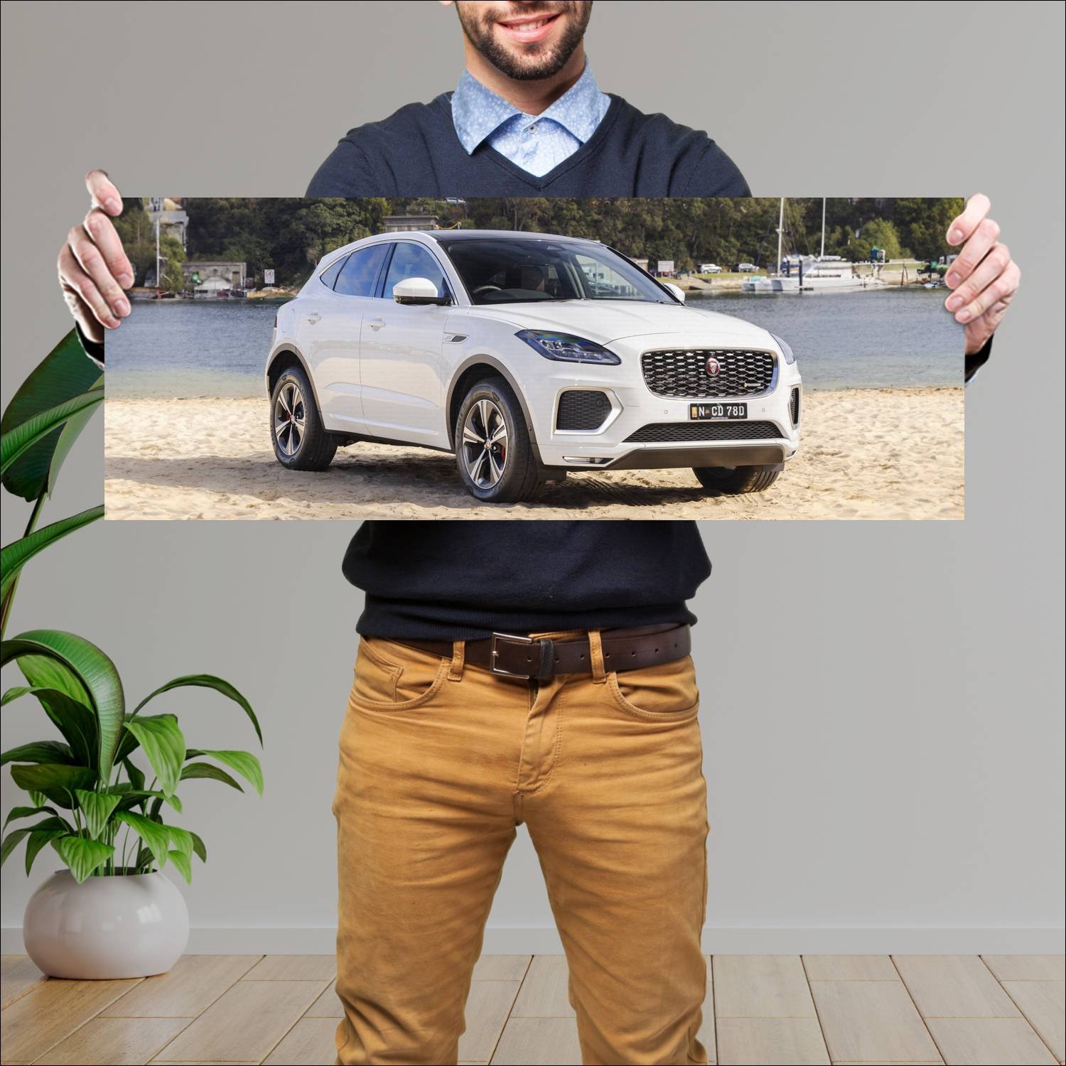 Cuadro grande 30x80cm 2021 jaguar e pace r dynamic 575 Jaguar