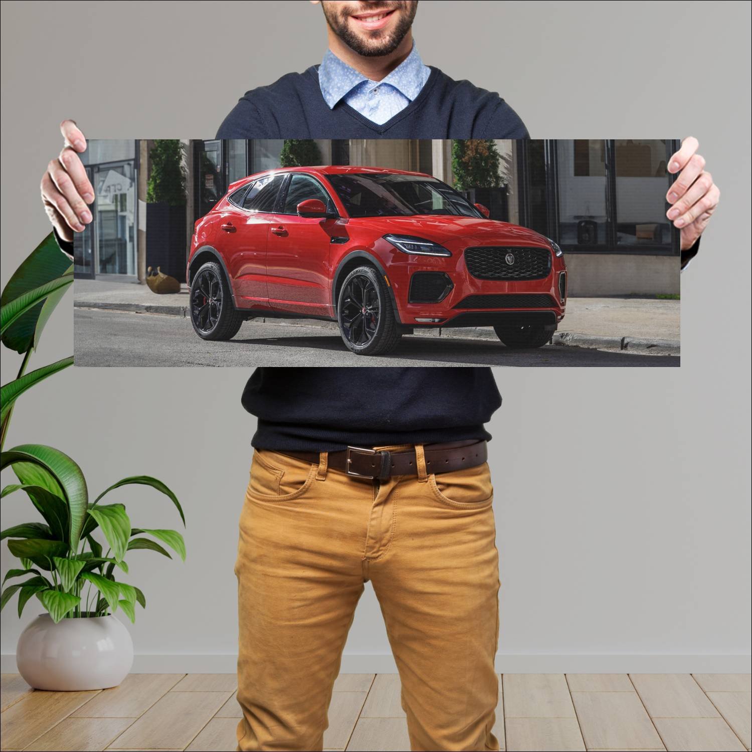 Cuadro grande 30x80cm 2021 jaguar e pace sport us 577 Jaguar