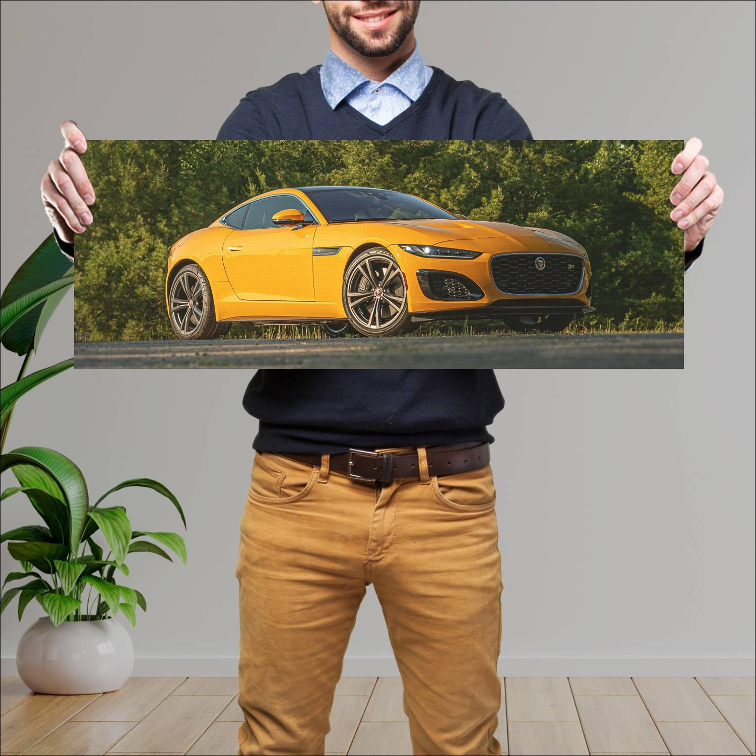 Cuadro grande 30x80cm 2021 jaguar f type r coupe u 585 Jaguar